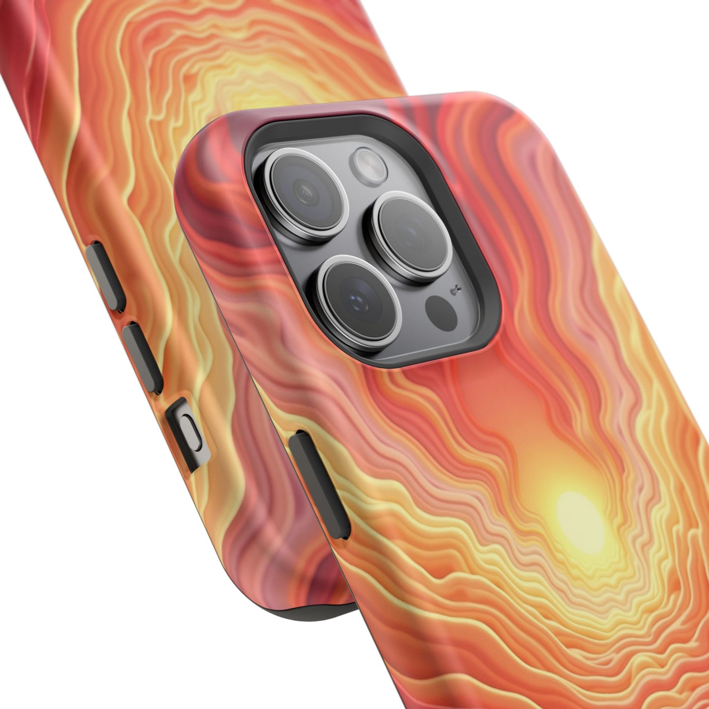 Golden Glow iPhone Case - Sunset Landscape Design, Aesthetic Gift Idea