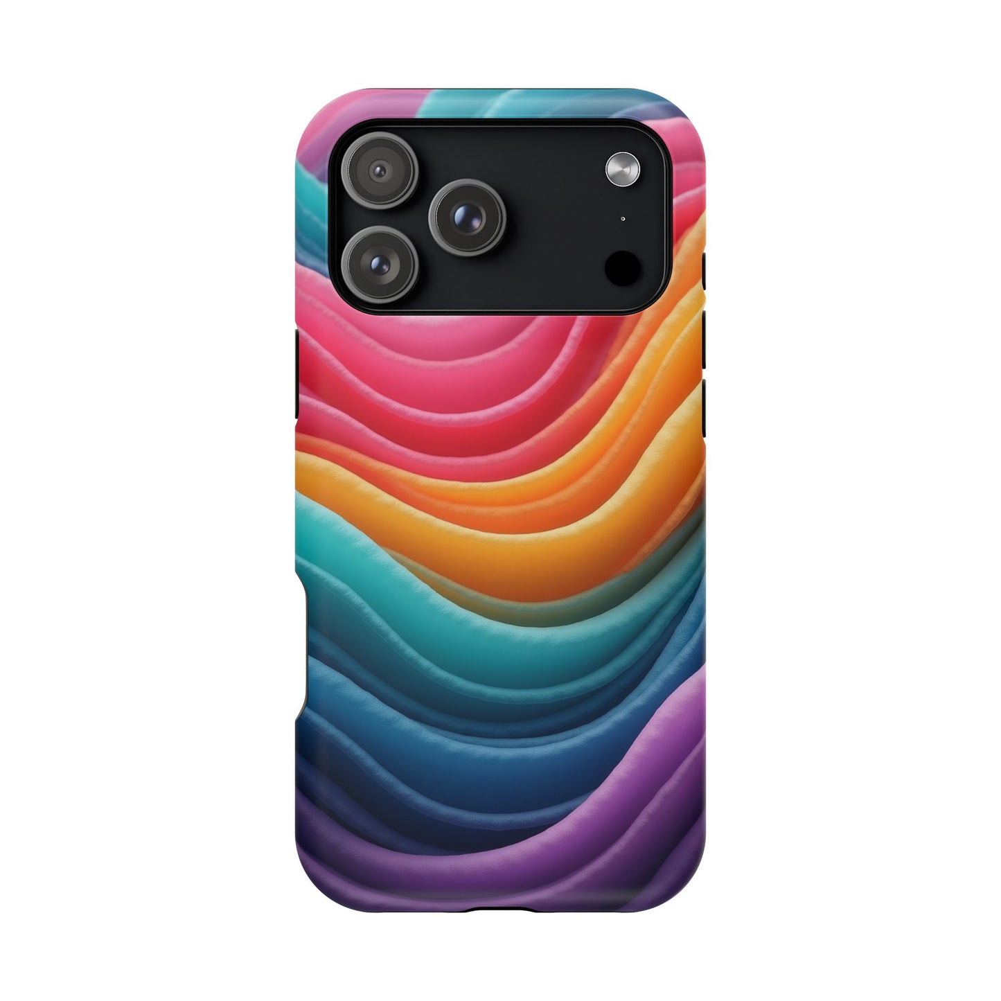 Colorful Wave Phone Case - Aesthetic iPhone Case, Pride Gift Idea, Trendy Summer Accessory