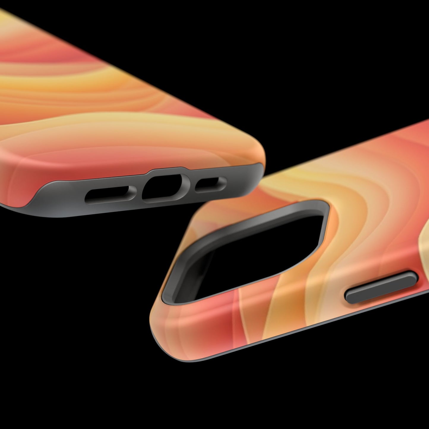 Sunset Wave Phone Case - Aesthetic Orange iPhone Case, Golden Hour Gift Idea, Trendy Beach Vibes