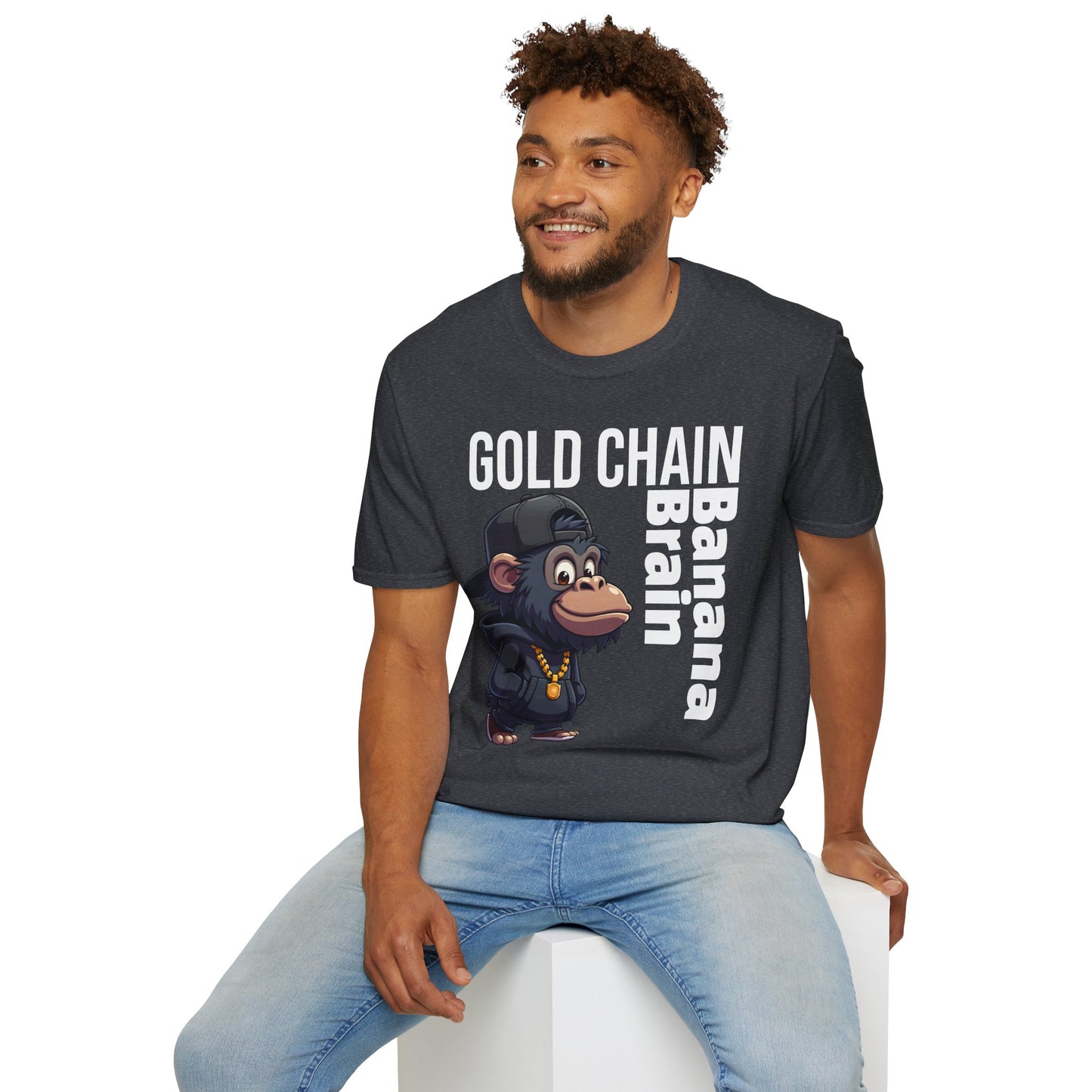 Gold Chain Banana Brain β Funny Hip-Hop Chimp T-Shirt