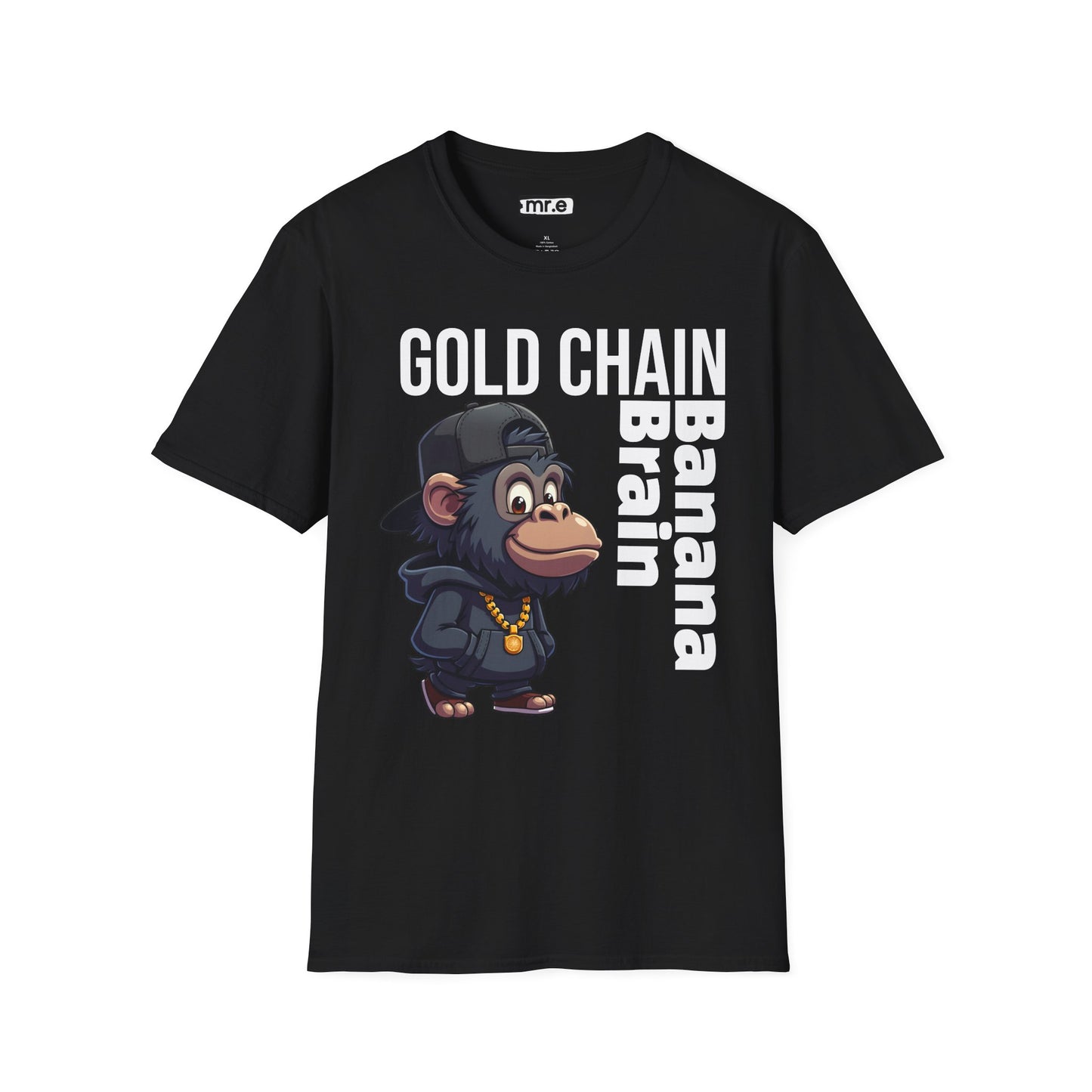 Gold Chain Banana Brain β Funny Hip-Hop Chimp T-Shirt