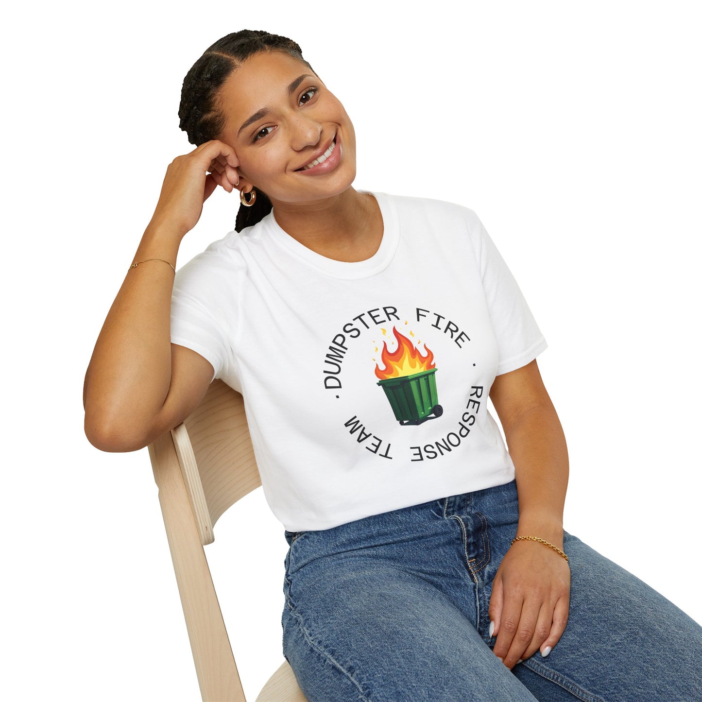 Funny Dumpster Fire Response Team T-Shirt β Sarcastic & Witty Graphic Tee for Chaos Lovers, Ironic Humor Gift, Office & Casual Wear