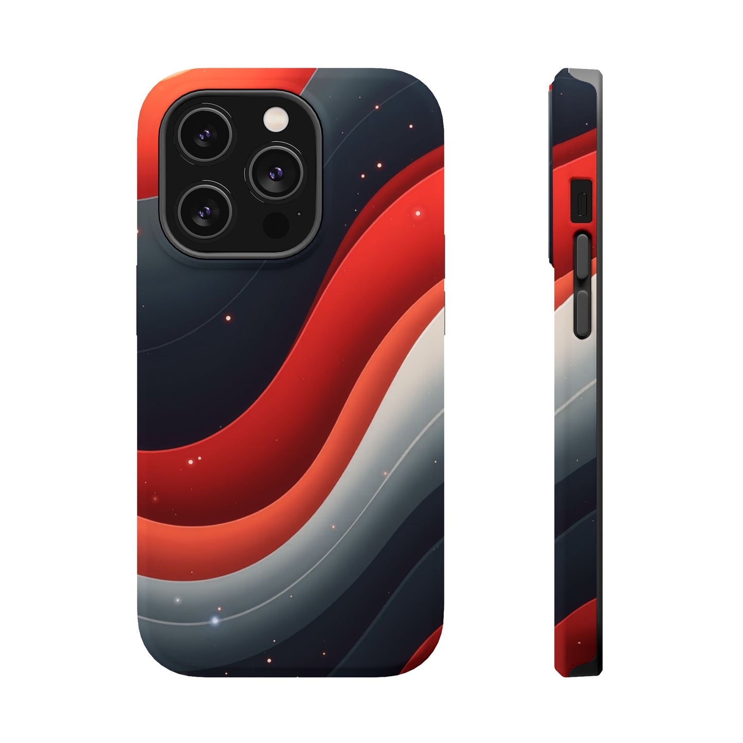 Celestial Waves iPhone Case - Galaxy Space Design, Aesthetic Gift Idea