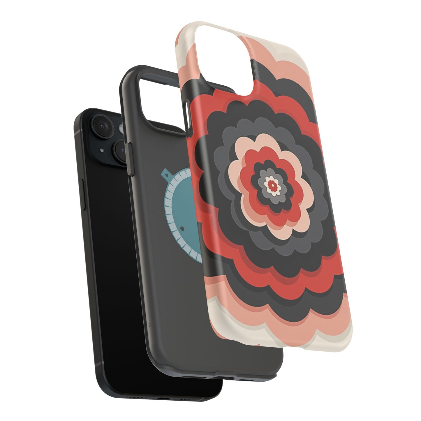 Floral Phone Case - Retro Flower iPhone Case, Aesthetic Gift Idea, Cute Pink Design