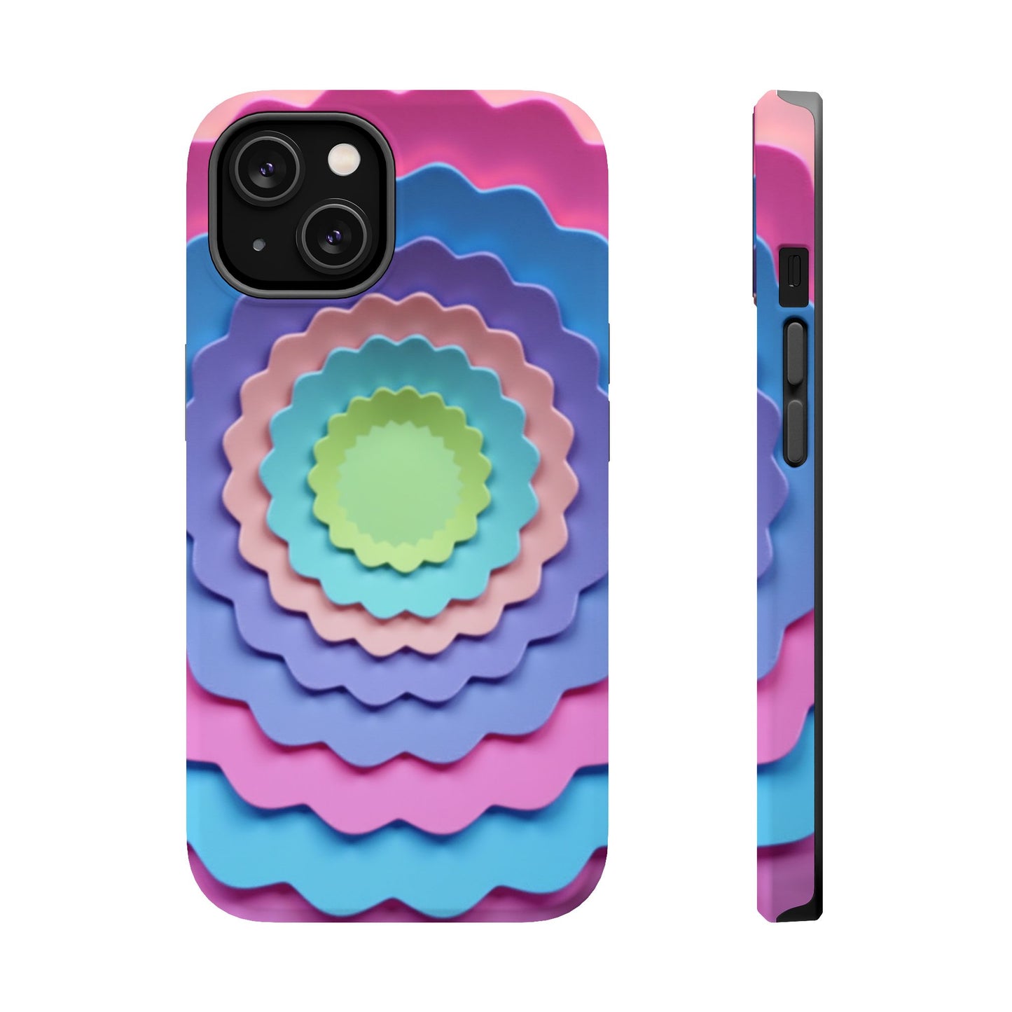 Layered Bloom iPhone Case - Pastel Flower Design, Cute Aesthetic Gift Idea