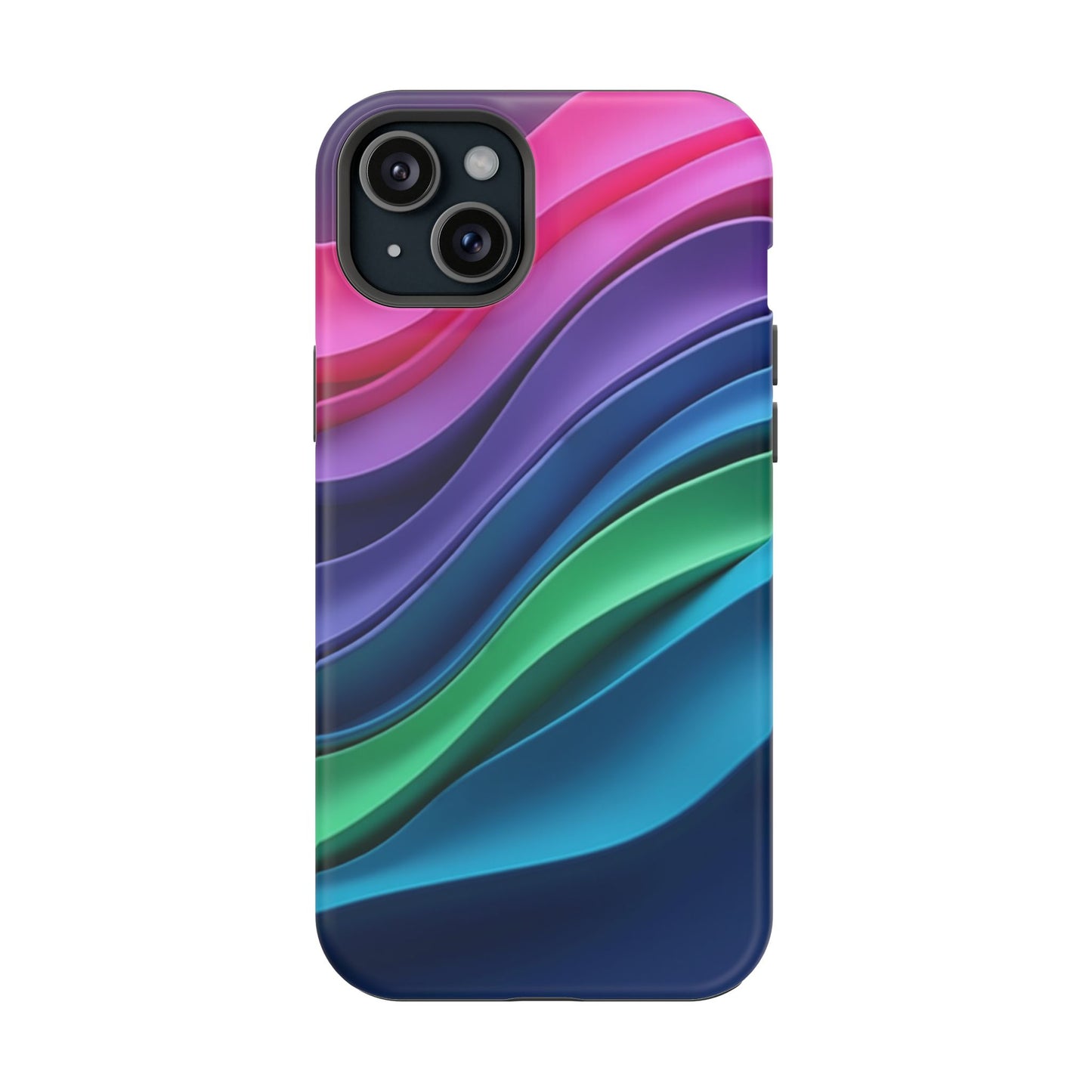 Rainbow Wave Phone Case - Colorful Abstract Design | Aesthetic iPhone Case | Trendy Gifts for Her | Vivid Gradient Art