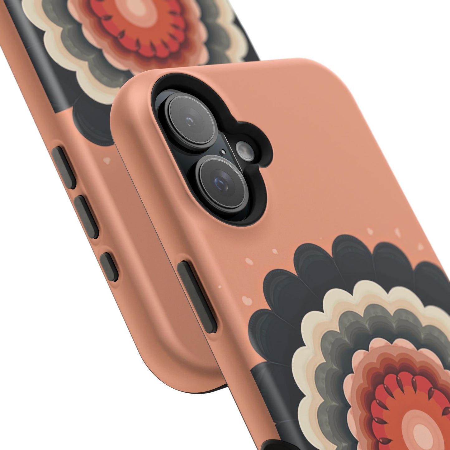 Earth Tone Mandala iPhone Case - Bohemian Floral Design, Aesthetic Gift Idea