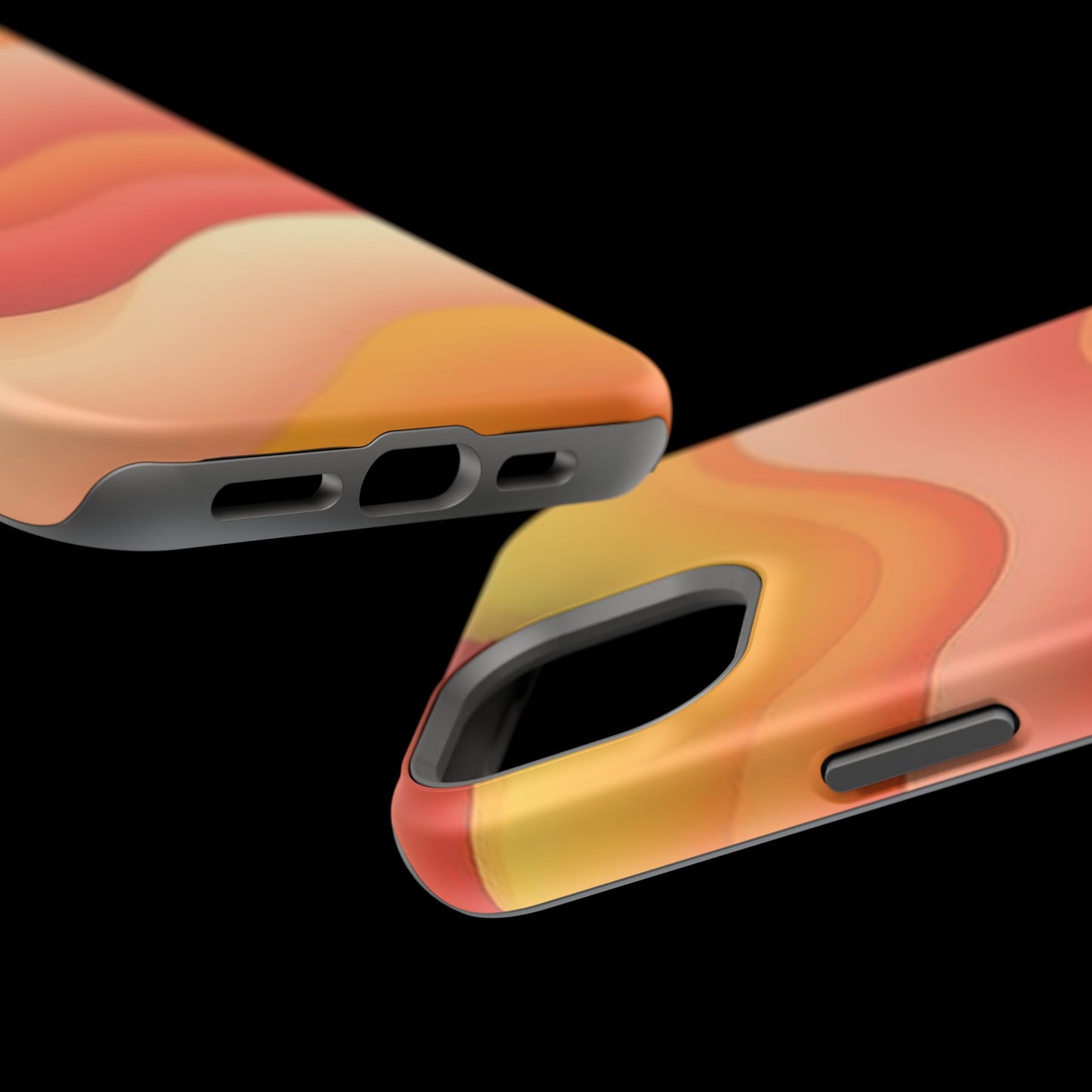 Sunset Waves Phone Case - Aesthetic Orange & Yellow Gift | Retro Summer Vibes Cases