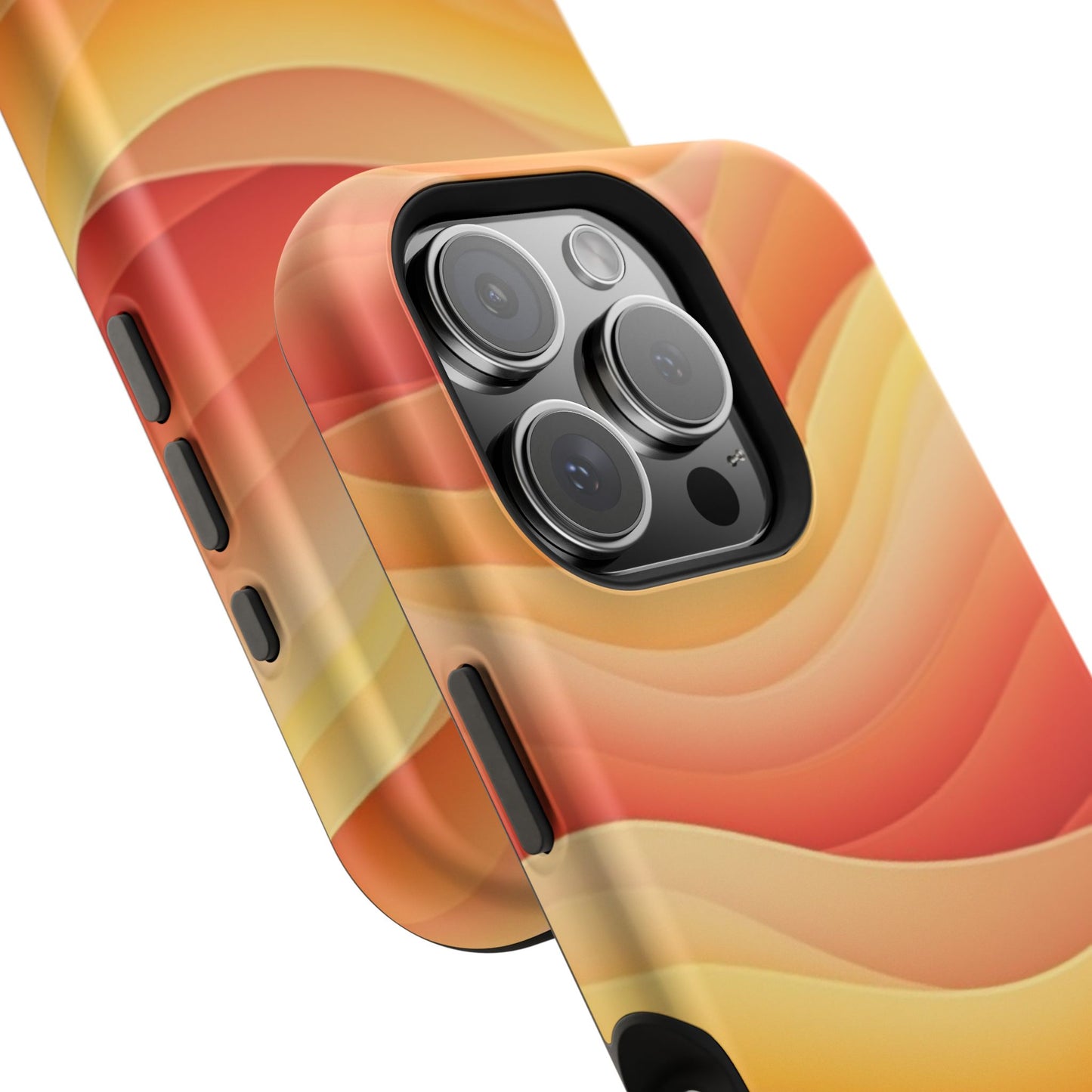 Sunset Wave Phone Case - Aesthetic Orange iPhone Case, Golden Hour Gift Idea, Trendy Beach Vibes