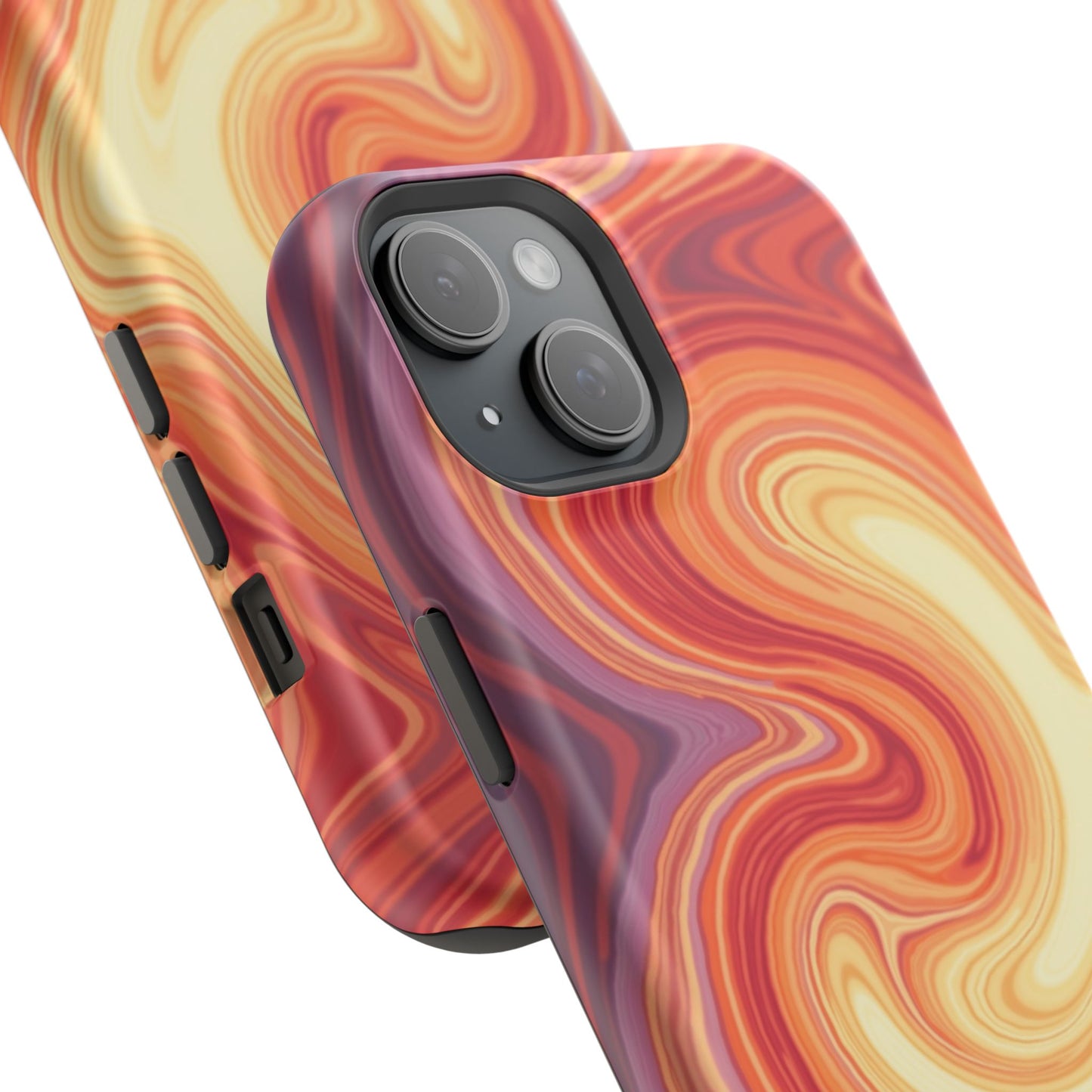 Sunset Phone Case - Orange Aesthetic iPhone Case, Warm Gift Idea, Trendy Swirl Design