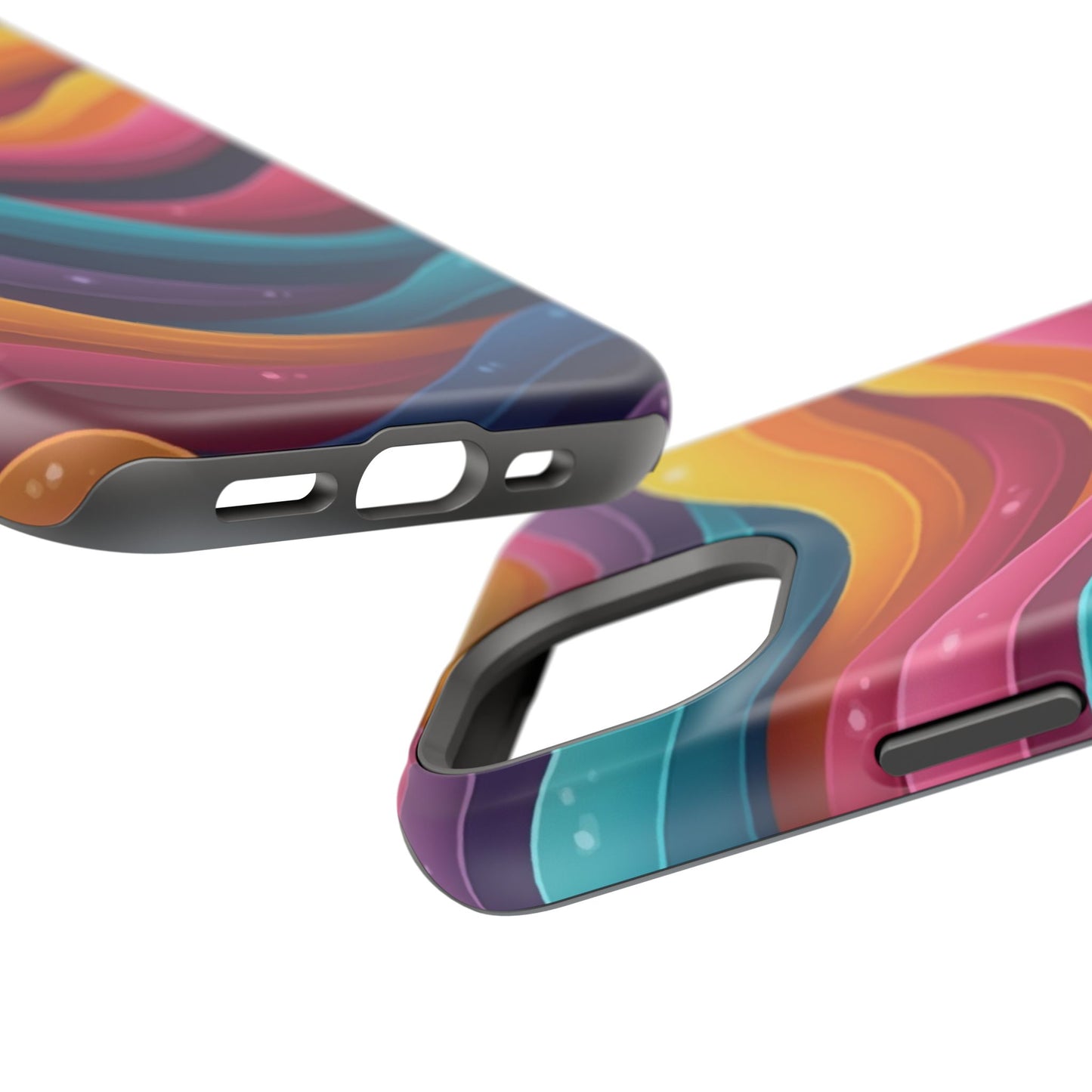 Colorful Wave Phone Case - Aesthetic iPhone Case, Bright Gift Idea, Trendy Summer Accessory