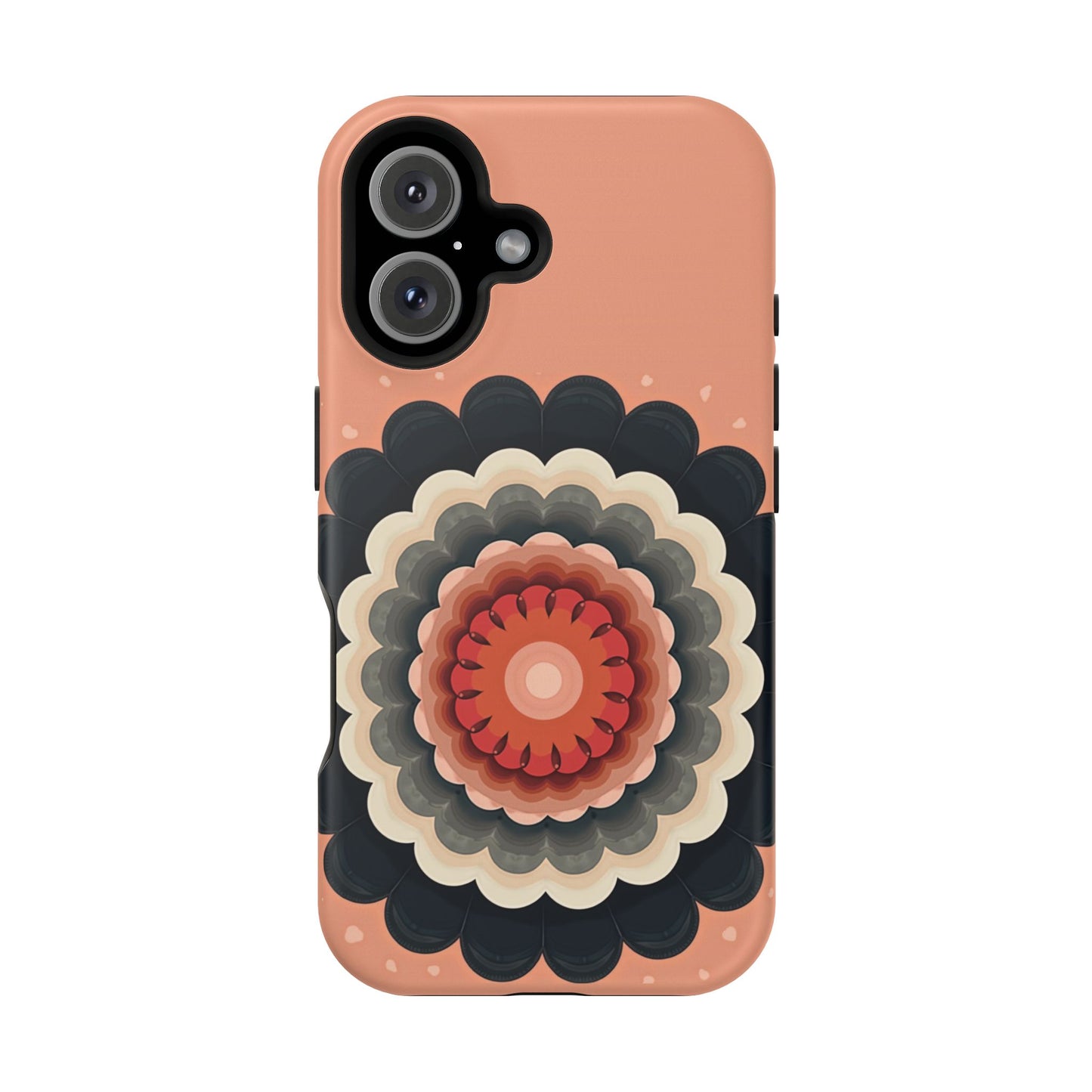 Earth Tone Mandala iPhone Case - Bohemian Floral Design, Aesthetic Gift Idea
