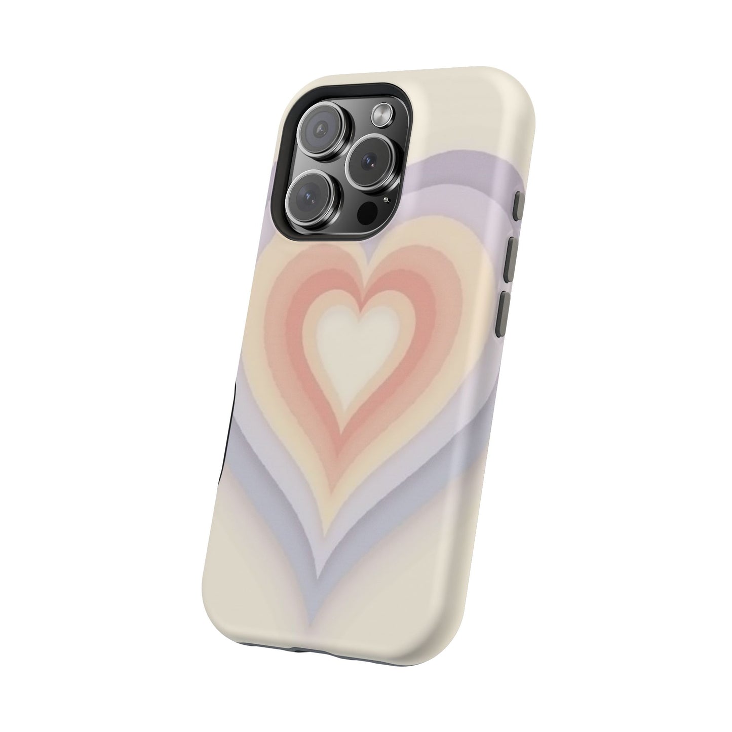 Radiant Heart iPhone Case - Pastel Layered Design - Cute Y2K Aesthetic Gift