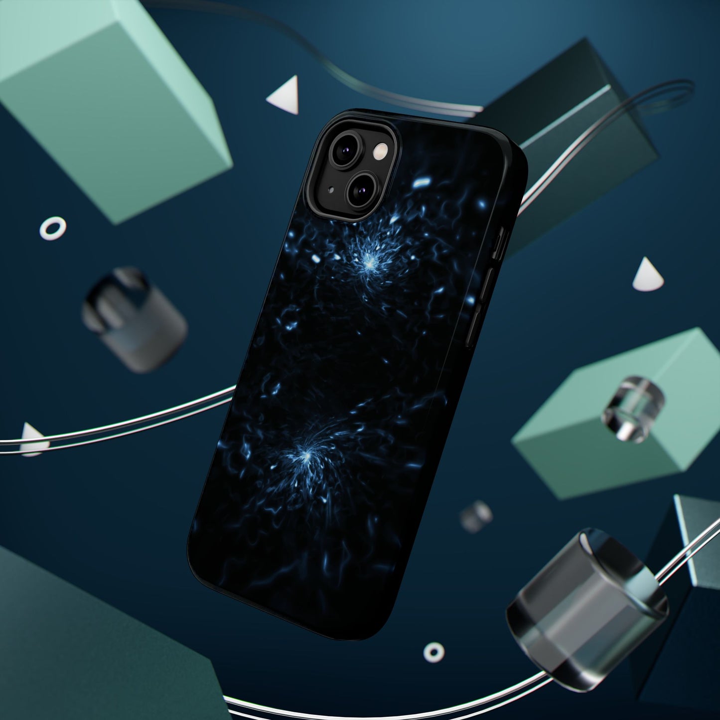 Galaxy Phone Case - Aesthetic iPhone Case | Blue Abstract Energy Design | Gifts for Him/Her | Sci-Fi Tech Vibes