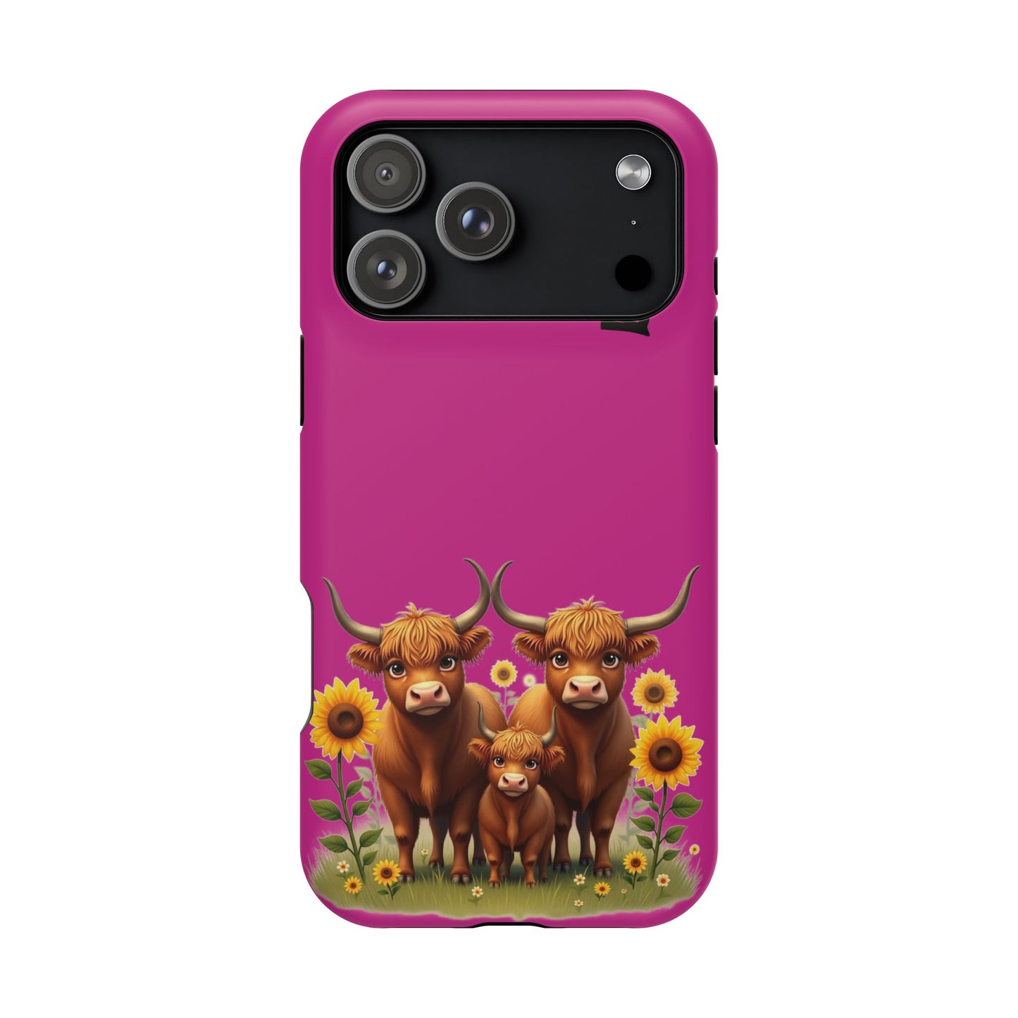 Highland Cow Phone Case - Personalized Custom Name | Cute Farm Animal Gift | iPhone Cases for Women & Girls