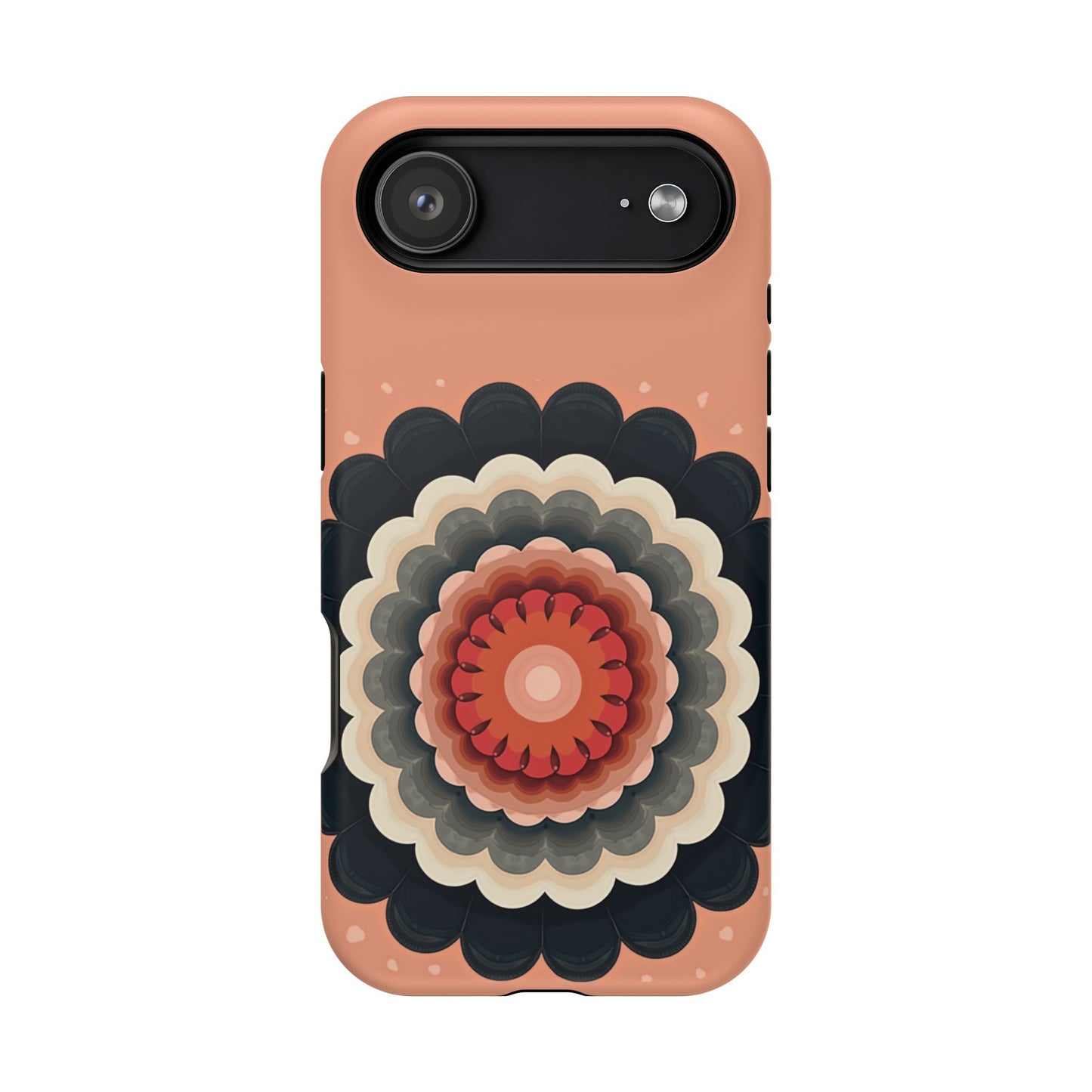 Earth Tone Mandala iPhone Case - Bohemian Floral Design, Aesthetic Gift Idea