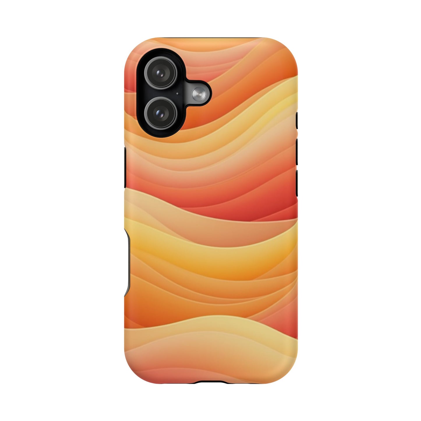 Sunset Wave Phone Case - Aesthetic Orange iPhone Case, Golden Hour Gift Idea, Trendy Beach Vibes
