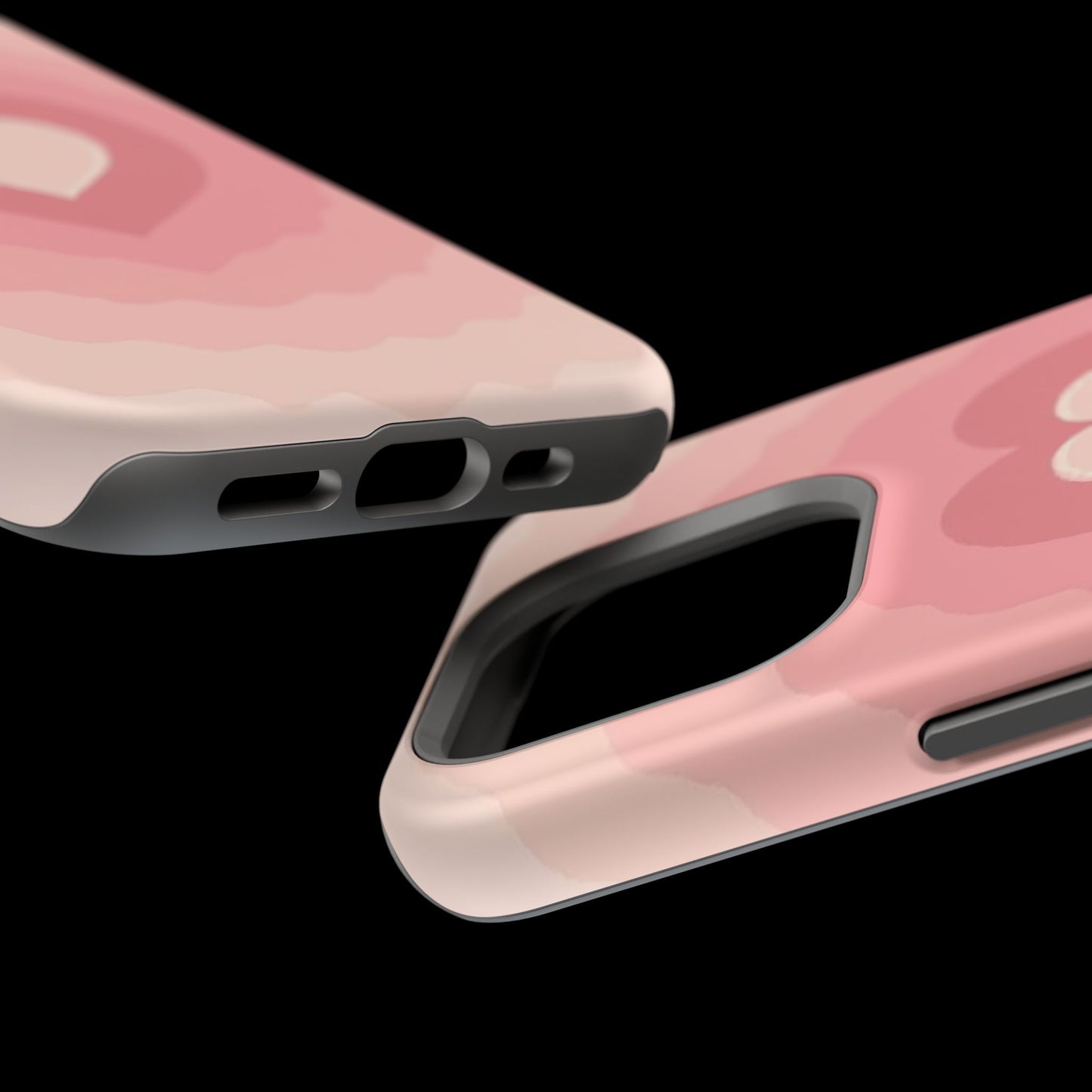 Pink Layered Heart iPhone Case - Cute Aesthetic Y2K Valentine's Gift