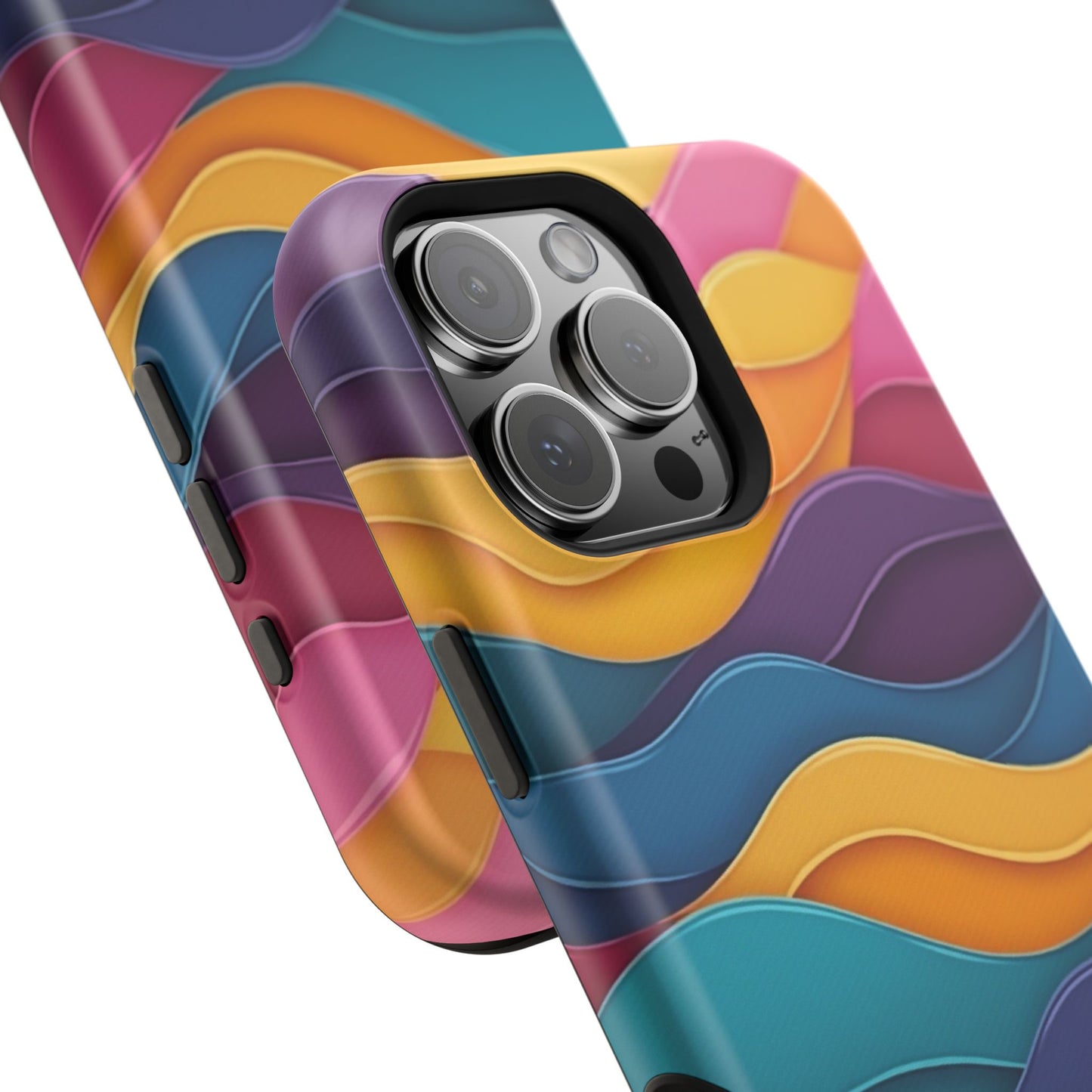 Colorful Wave Phone Case - Aesthetic iPhone Case, Bright Gift Idea, Trendy Summer Accessory