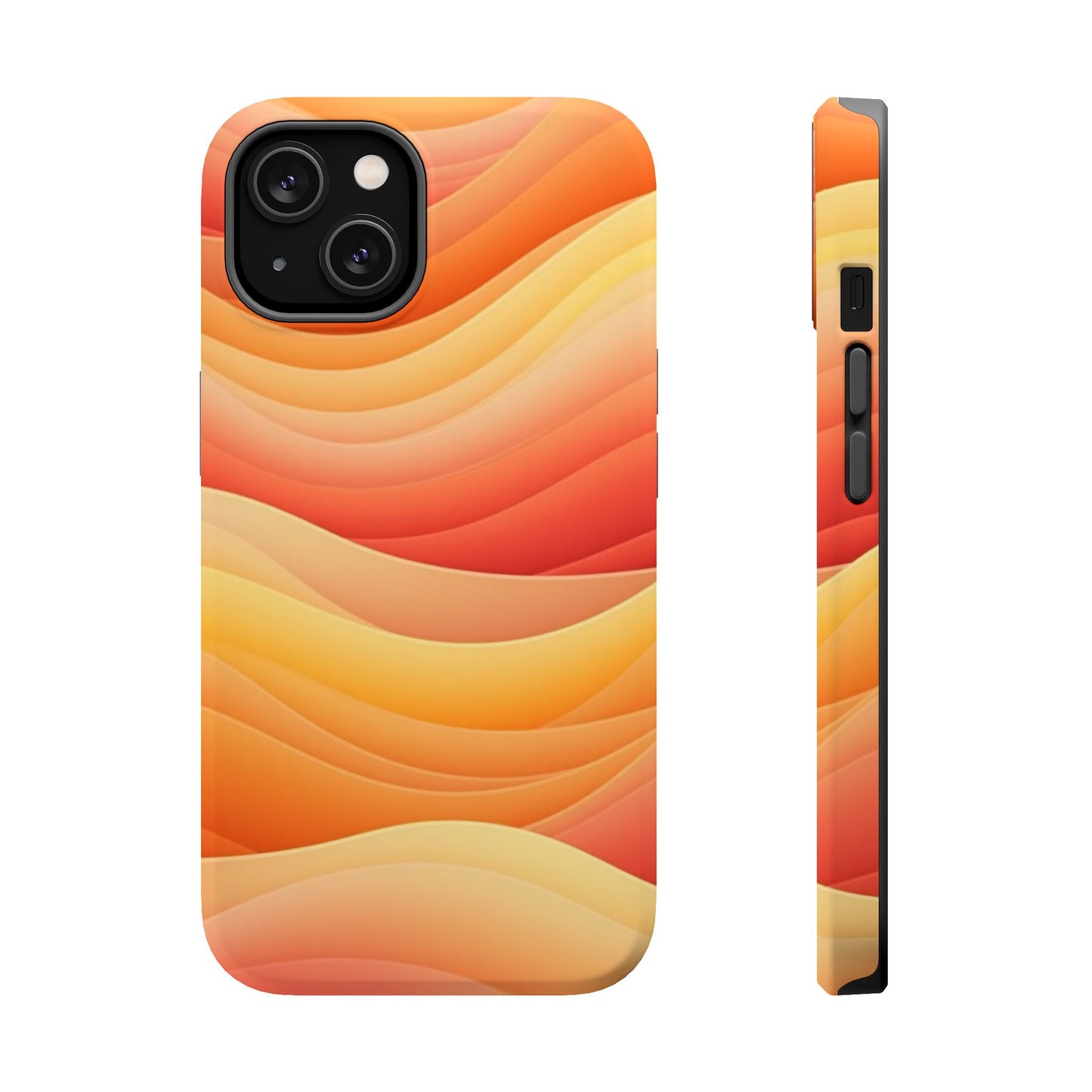 Sunset Wave Phone Case - Aesthetic Orange iPhone Case, Golden Hour Gift Idea, Trendy Beach Vibes