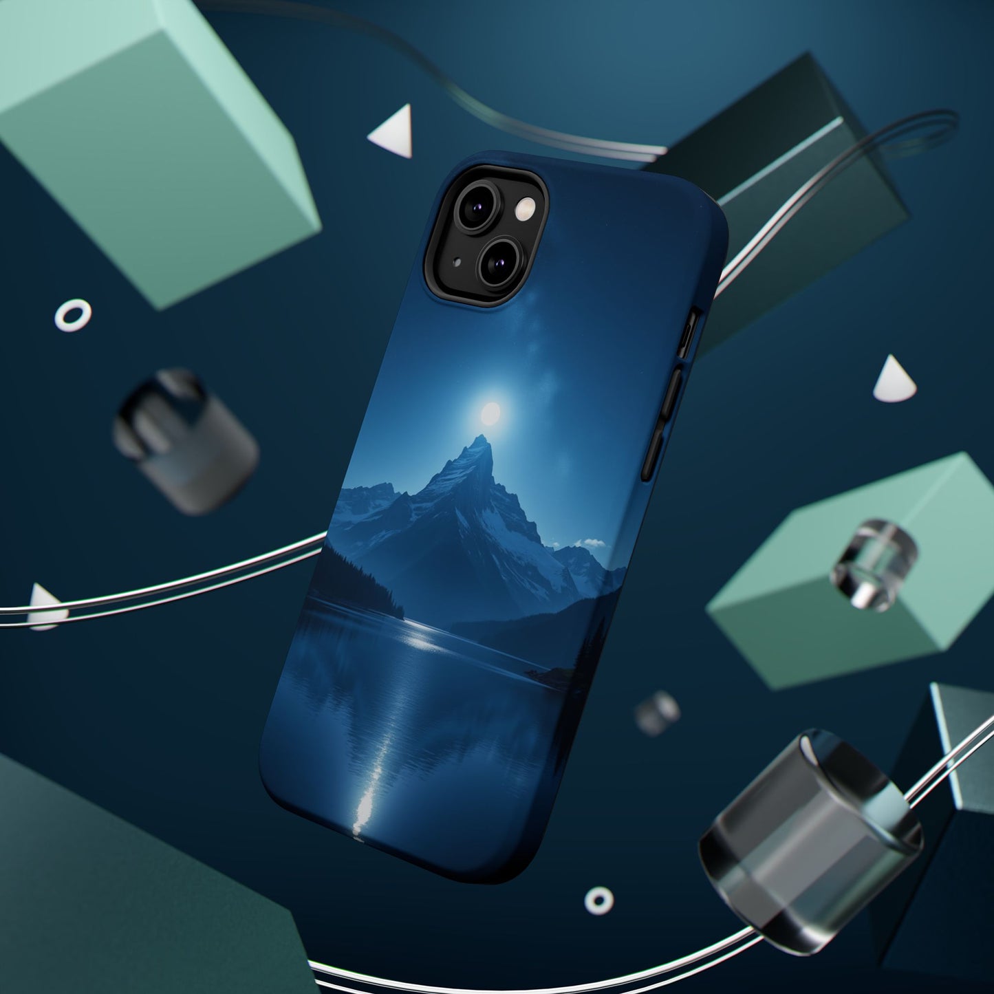 Mountain Moon Phone Case - Serene Landscape iPhone Cover - Nature Lover Gift