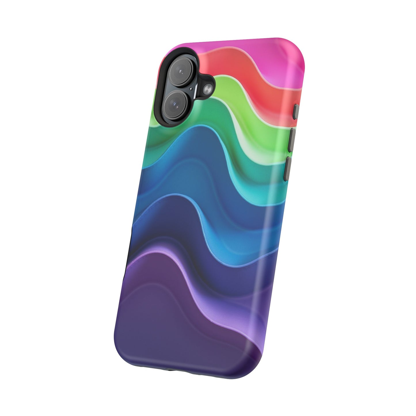 Rainbow Wave Phone Case - Aesthetic Ocean Design | iPhone 14-17 Cases | Nature Gifts for Her, Colorful Trendy Accessory