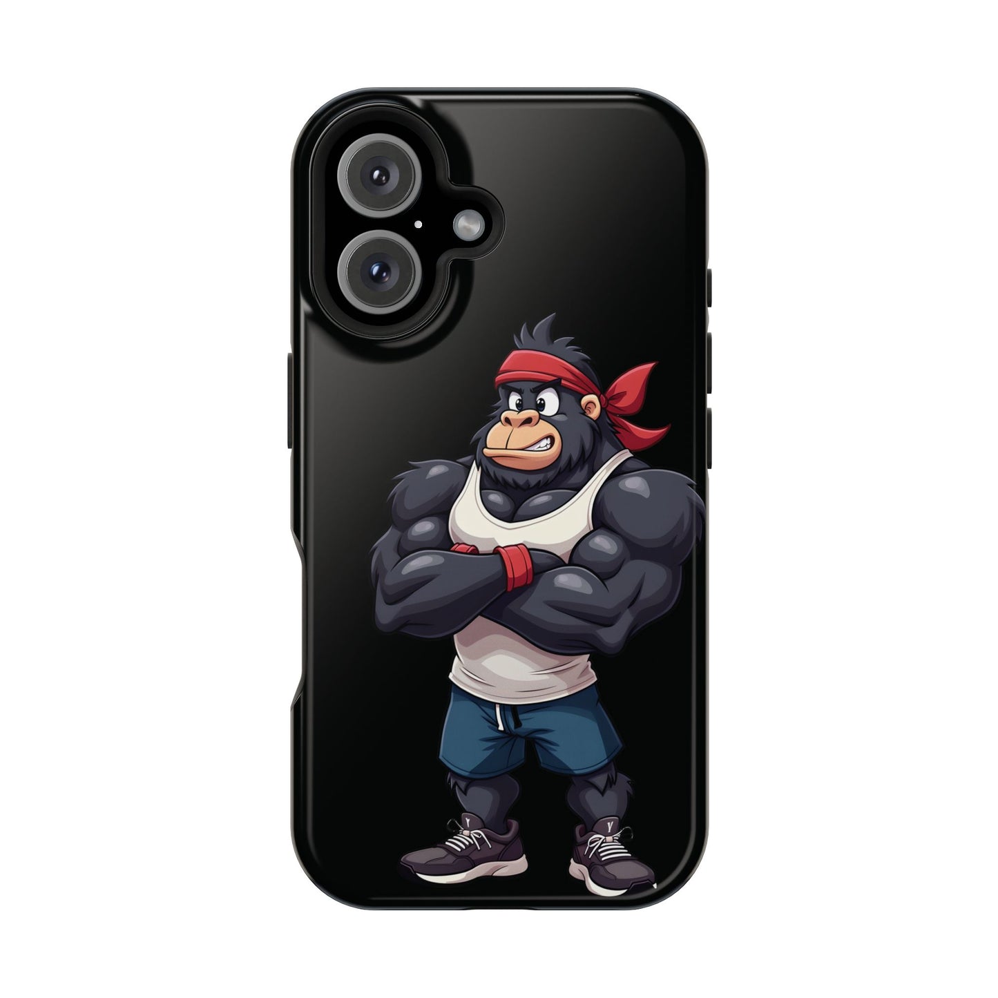 Red Band Gym Gorilla Phone Case β Fierce Style Meets Tough Protection