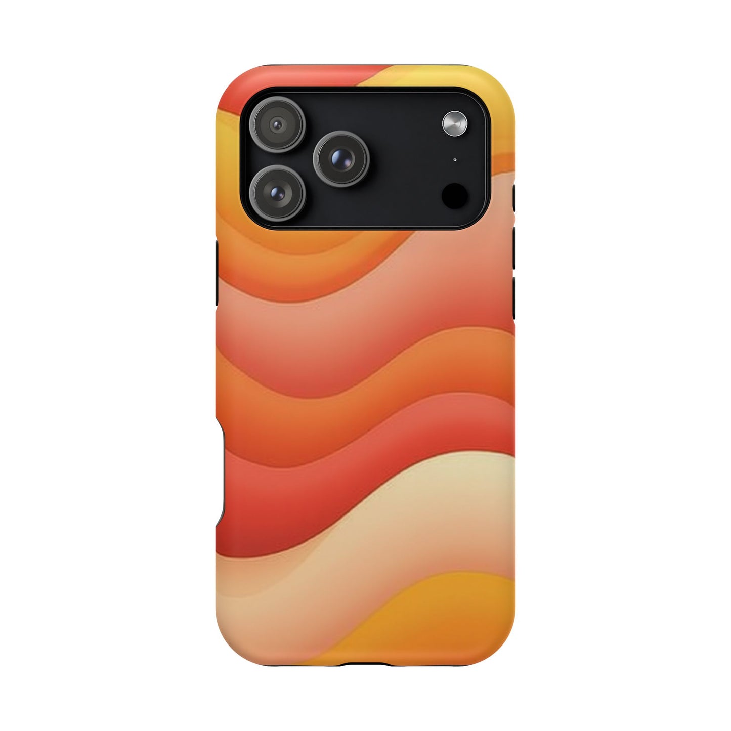 Sunset Waves Phone Case - Aesthetic Orange & Yellow Gift | Retro Summer Vibes Cases
