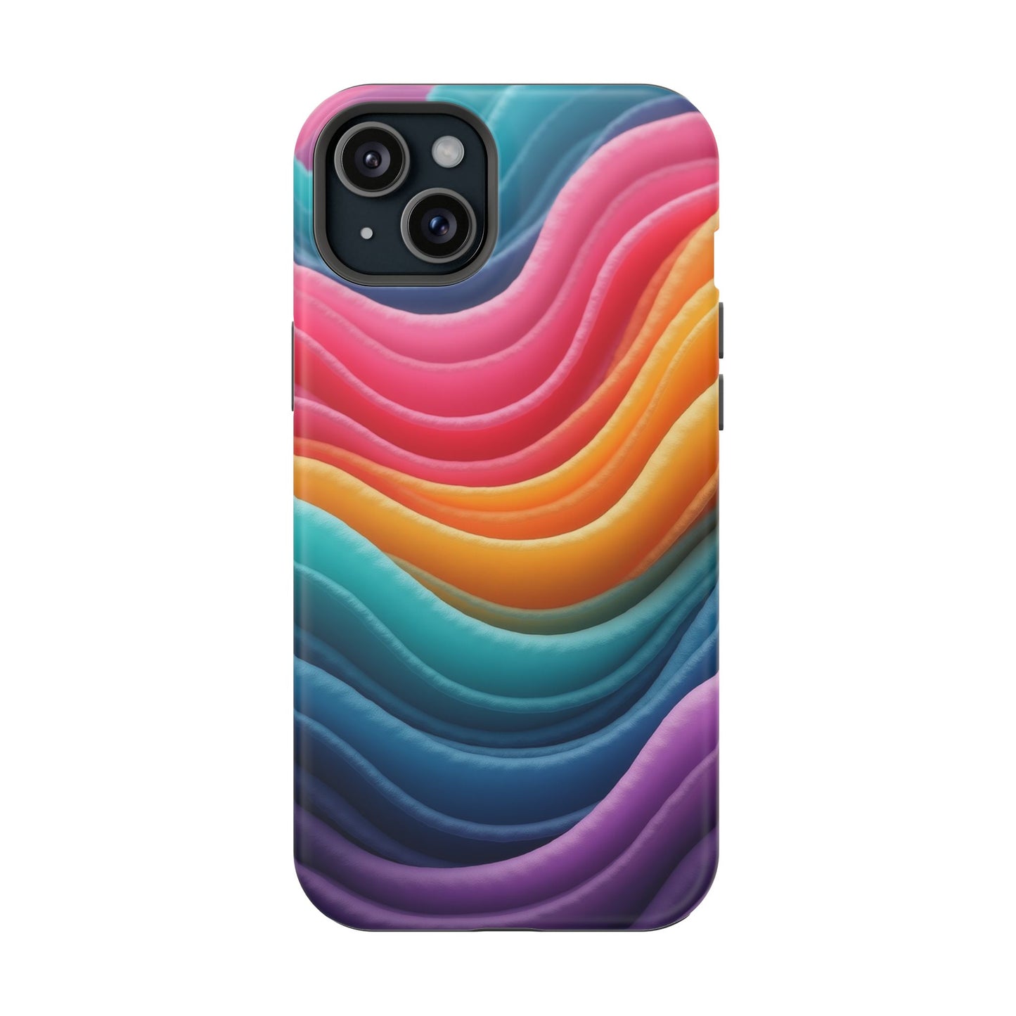 Colorful Wave Phone Case - Aesthetic iPhone Case, Pride Gift Idea, Trendy Summer Accessory