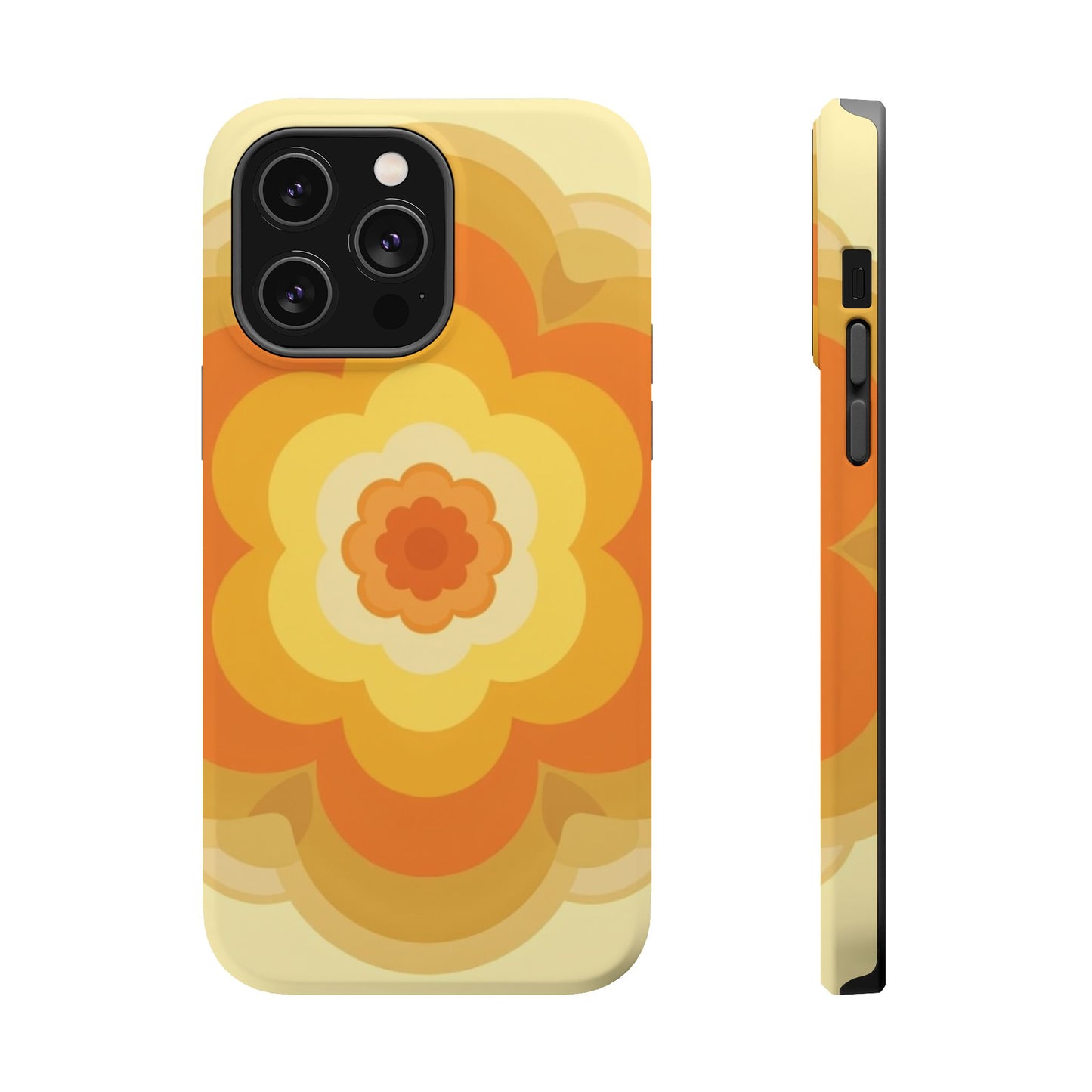 Vintage Floral iPhone Case - 70s Retro Flower Design, Groovy Aesthetic Gift Idea