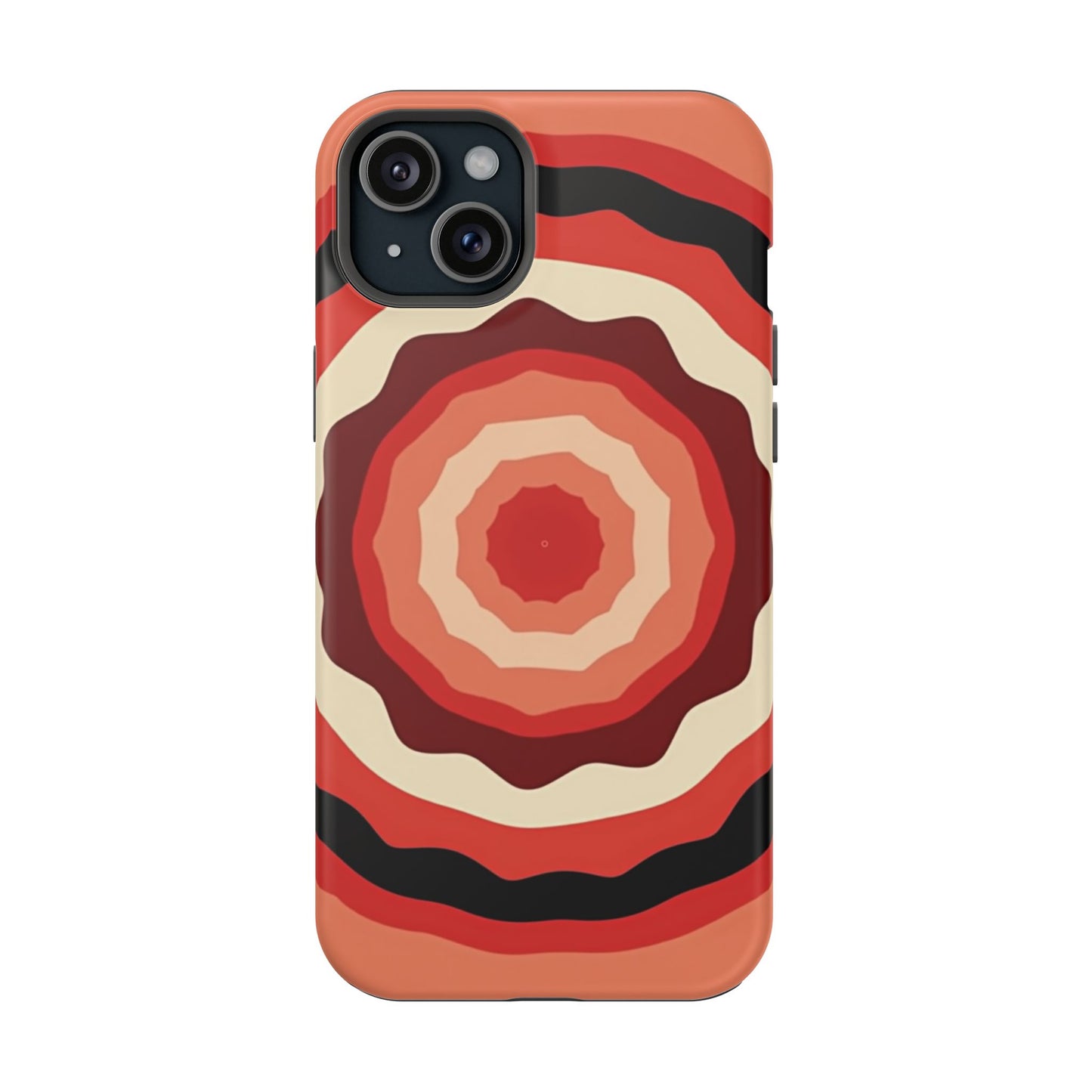 Retro Sunset iPhone Case - 70s Inspired Floral Design, Aesthetic Gift Idea