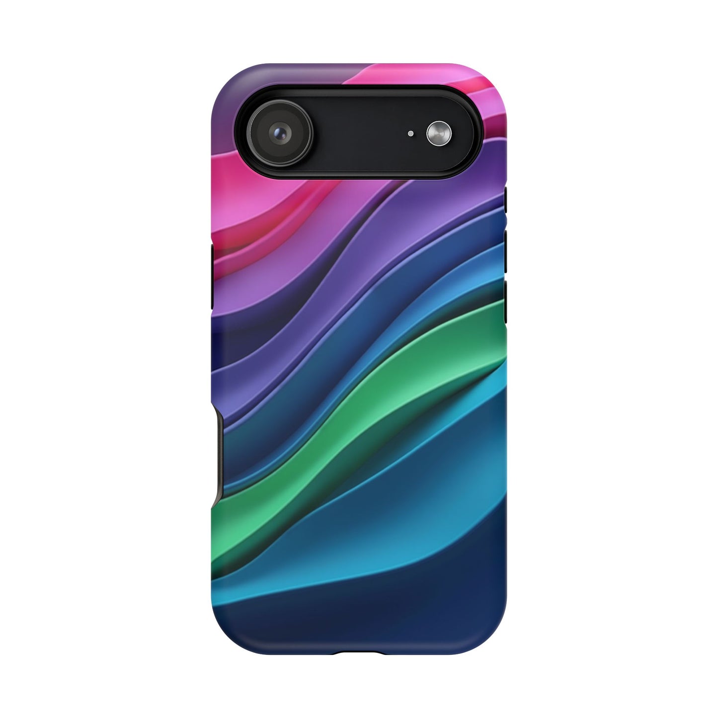 Rainbow Wave Phone Case - Colorful Abstract Design | Aesthetic iPhone Case | Trendy Gifts for Her | Vivid Gradient Art