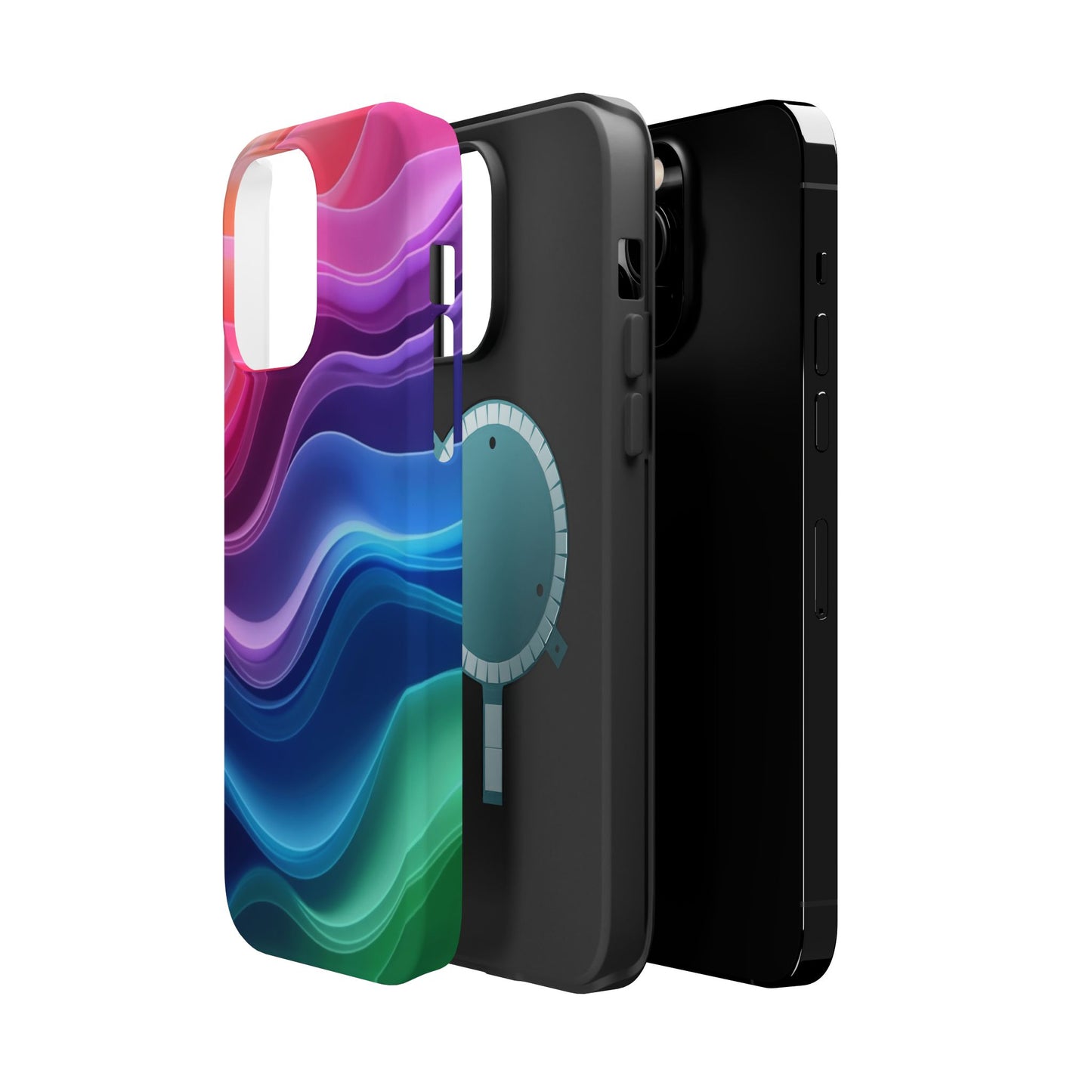 Pastel Wave Phone Case - Aesthetic iPhone Case | Lavender & Blue Gradient Design | Gifts for Her | Unique Art Print