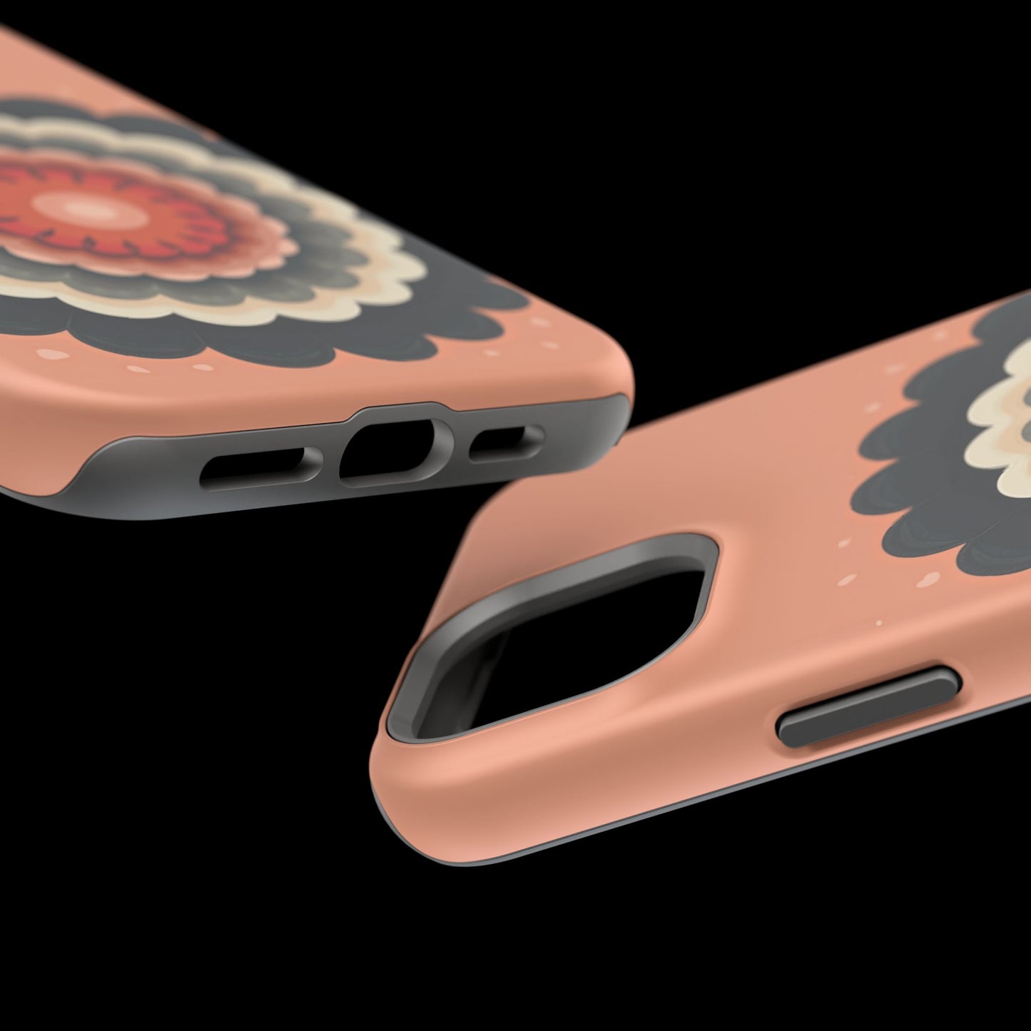 Earth Tone Mandala iPhone Case - Bohemian Floral Design, Aesthetic Gift Idea