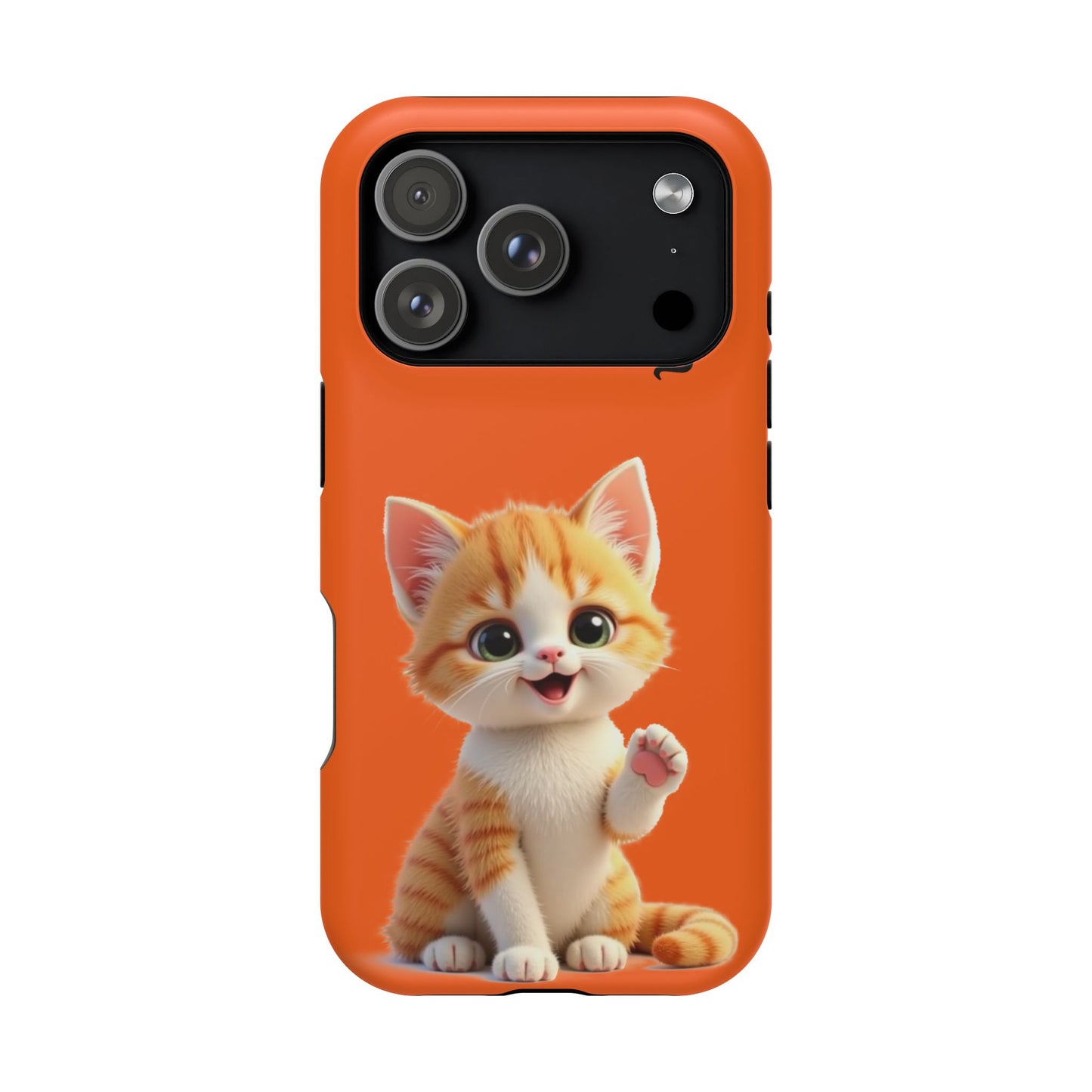 Personalized Orange Tabby Cat Phone Case - Custom Name Gift for Cat Lovers | Kawaii Kitten Cases for Girls & Women