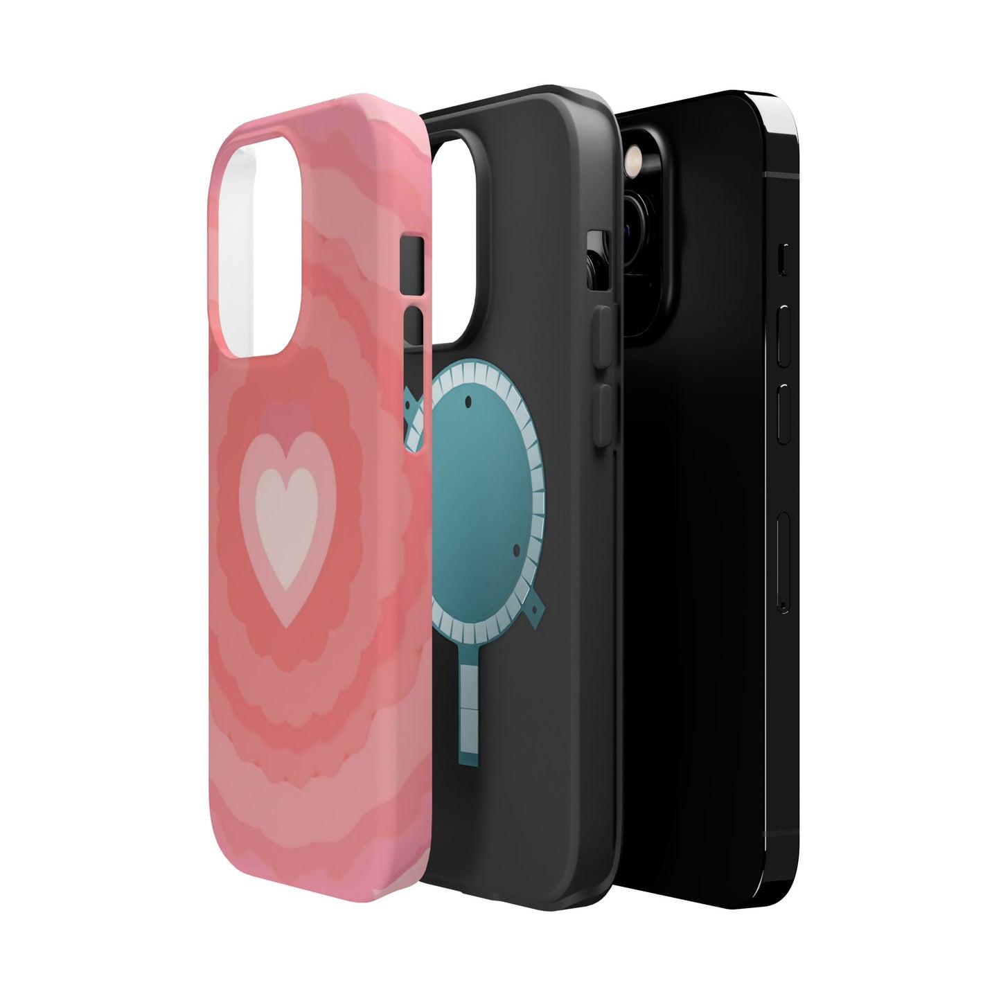 Heart Ripple iPhone Case - Cute Pink Aesthetic - Kawaii Gift for Her