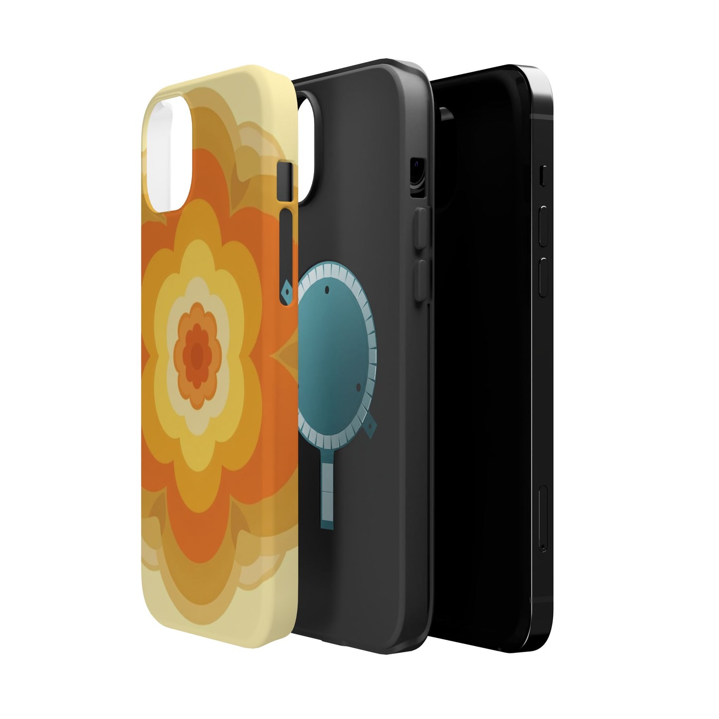 Vintage Floral iPhone Case - 70s Retro Flower Design, Groovy Aesthetic Gift Idea