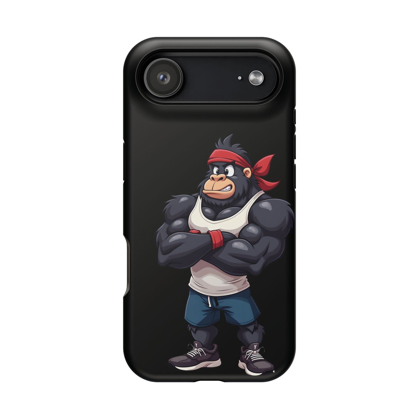 Red Band Gym Gorilla Phone Case β Fierce Style Meets Tough Protection