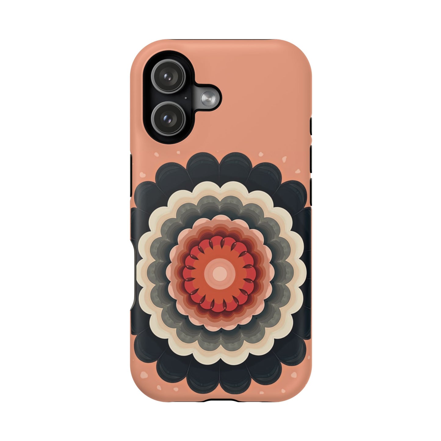 Earth Tone Mandala iPhone Case - Bohemian Floral Design, Aesthetic Gift Idea