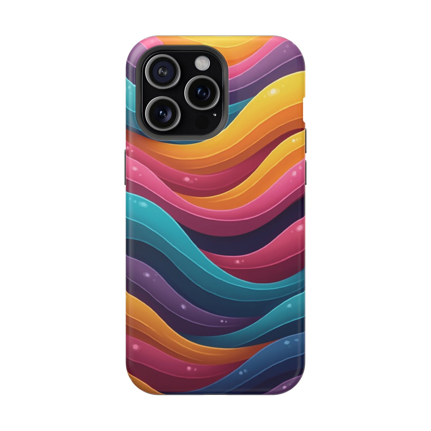 Colorful Wave Phone Case - Aesthetic iPhone Case, Bright Gift Idea, Trendy Summer Accessory