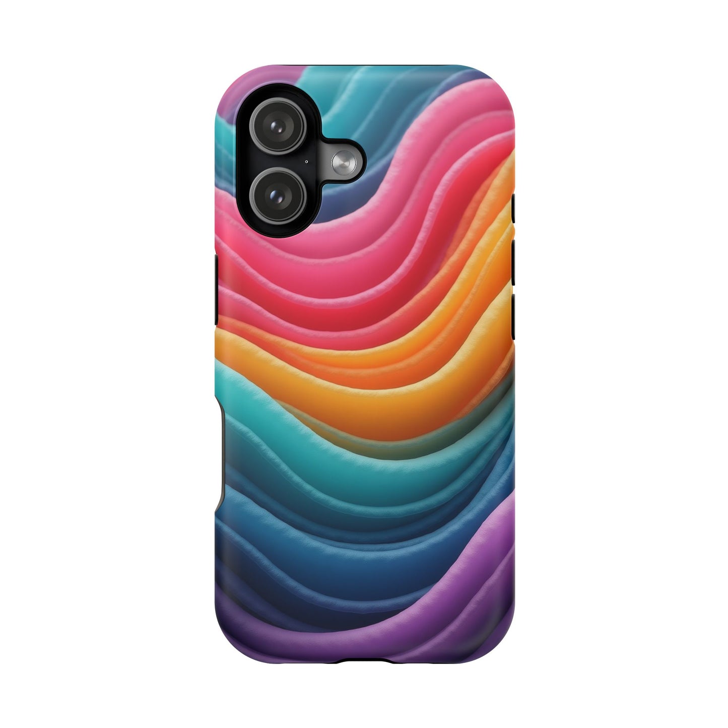 Colorful Wave Phone Case - Aesthetic iPhone Case, Pride Gift Idea, Trendy Summer Accessory