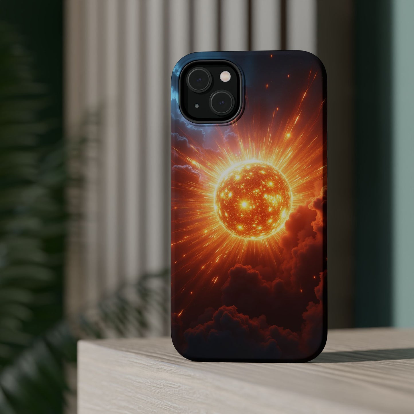 Sun Phone Case - Fiery Starburst iPhone Cover - Astronomy Gift for Him/Her