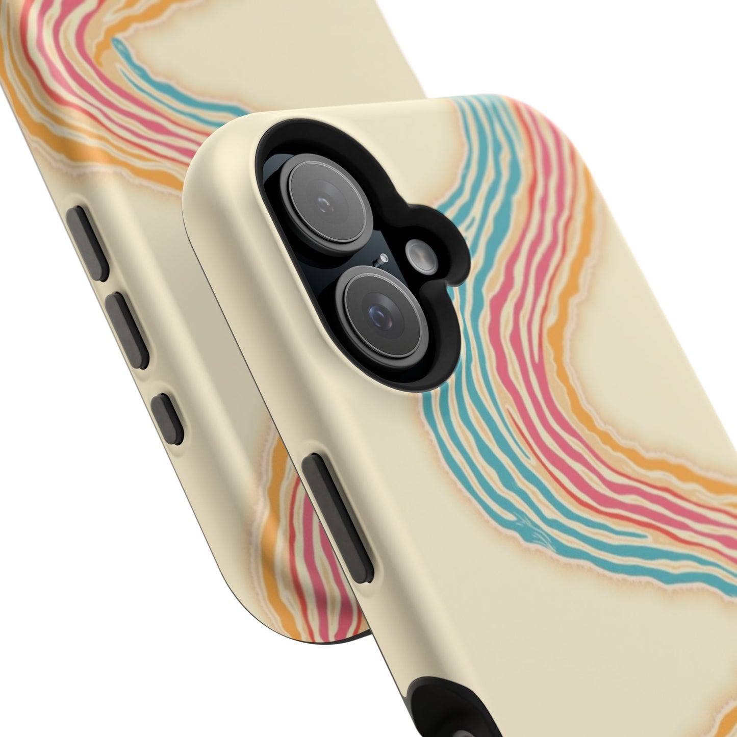 Abstract Flow Phone Case - Pastel Streamline Design