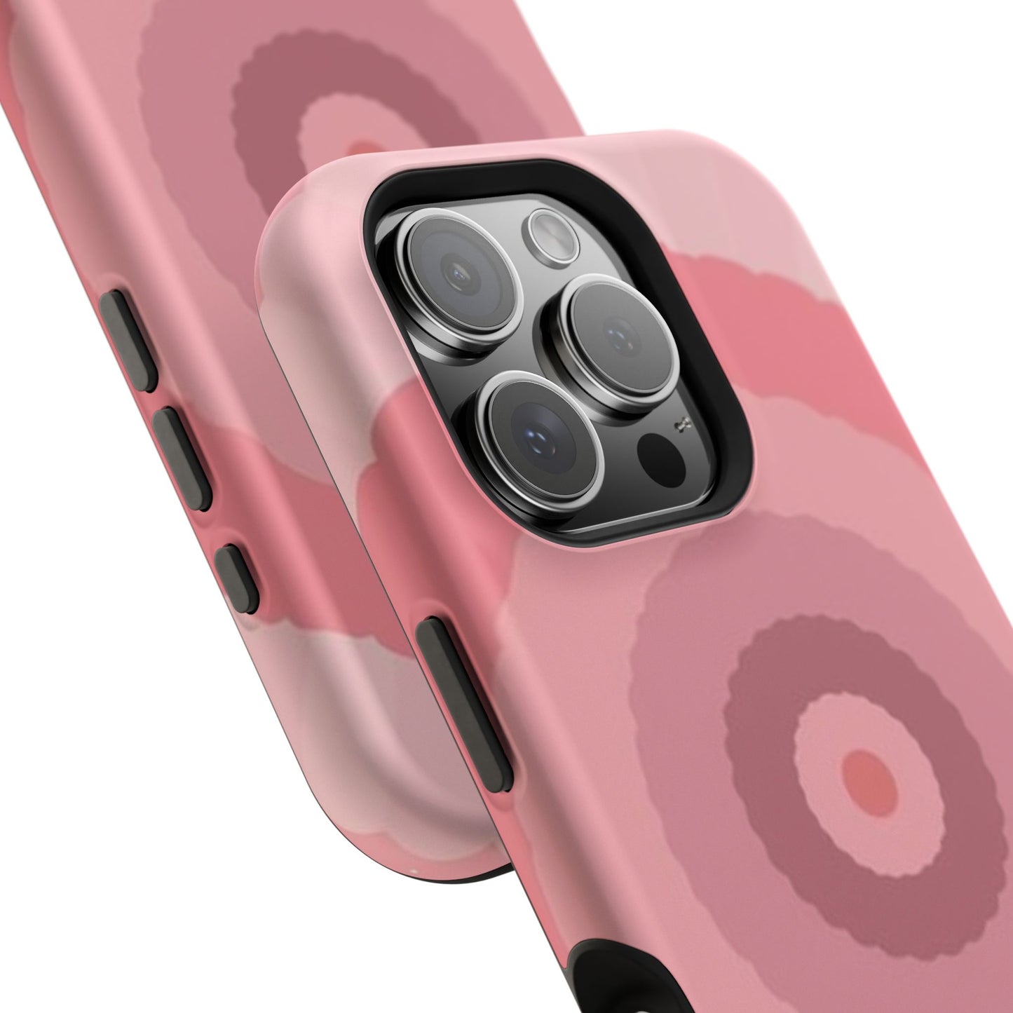 Retro Pink iPhone Case - 70s Aesthetic Wave Design - Cute Y2K Accessory