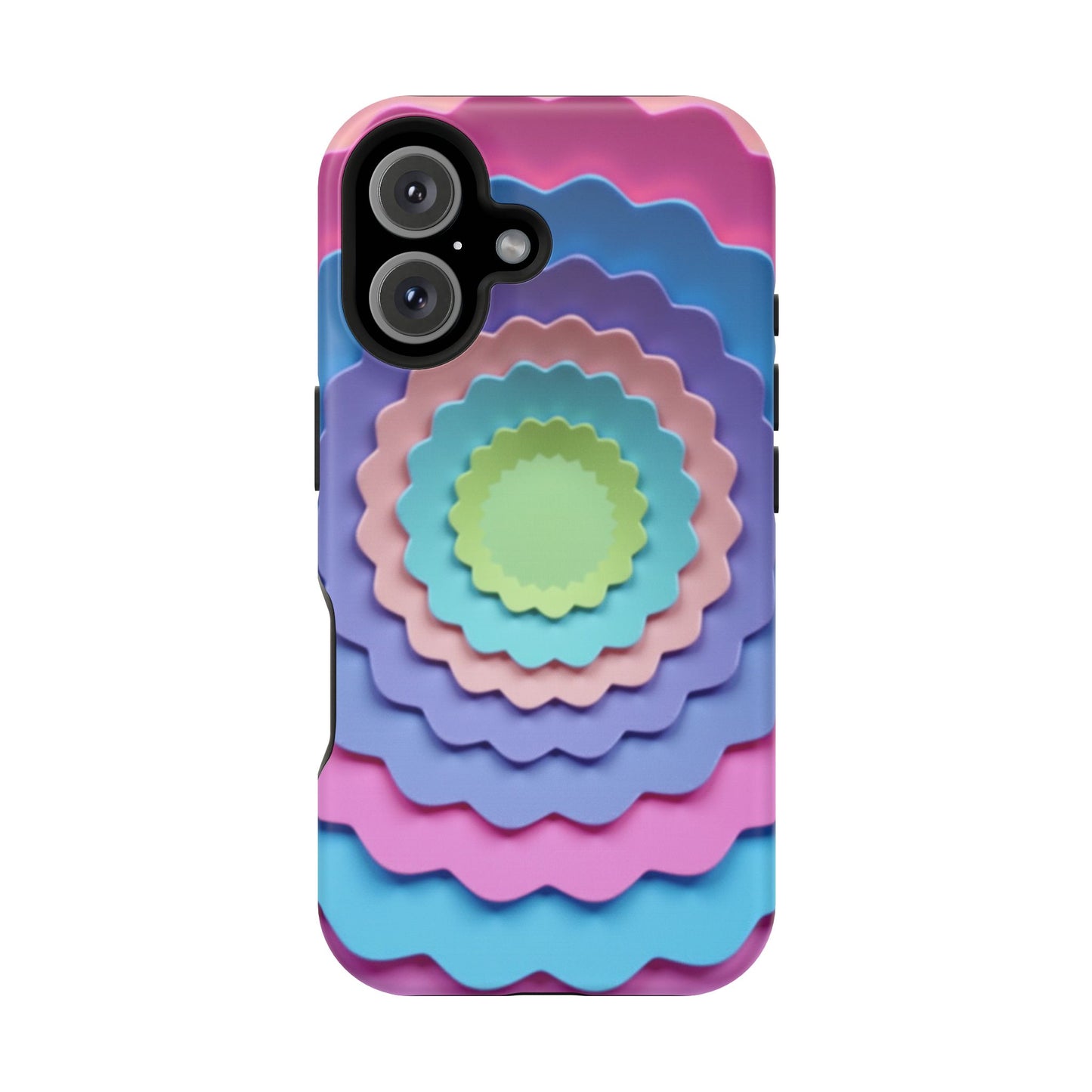 Layered Bloom iPhone Case - Pastel Flower Design, Cute Aesthetic Gift Idea