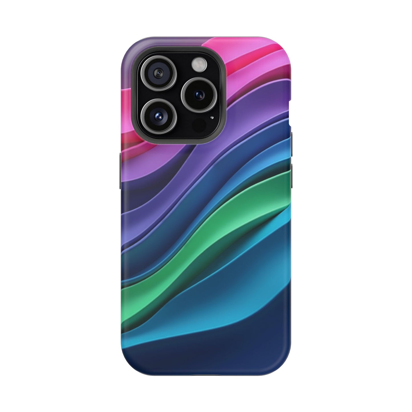 Rainbow Wave Phone Case - Colorful Abstract Design | Aesthetic iPhone Case | Trendy Gifts for Her | Vivid Gradient Art