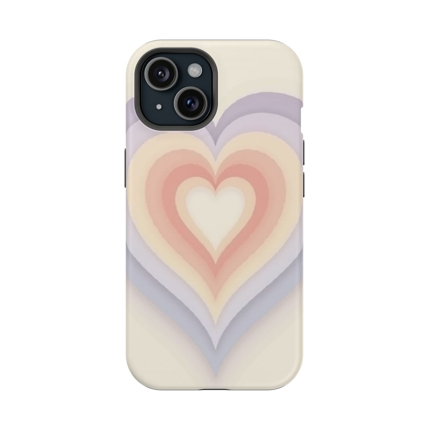 Radiant Heart iPhone Case - Pastel Layered Design - Cute Y2K Aesthetic Gift