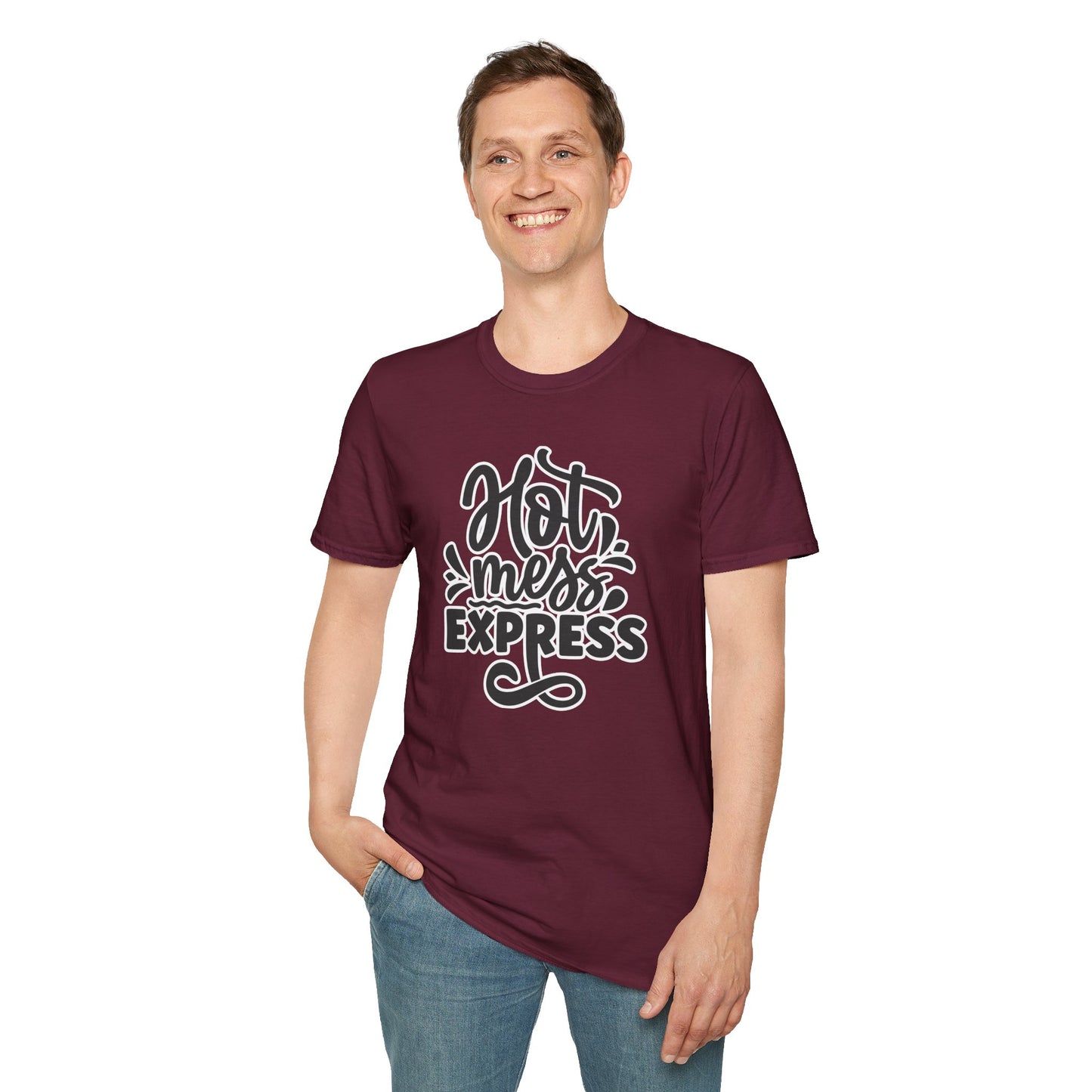 "Hot Mess Express" Funny & Bold T-Shirt β Ironic Confidence Tee for Chaotic, Cool, and Unapologetically You