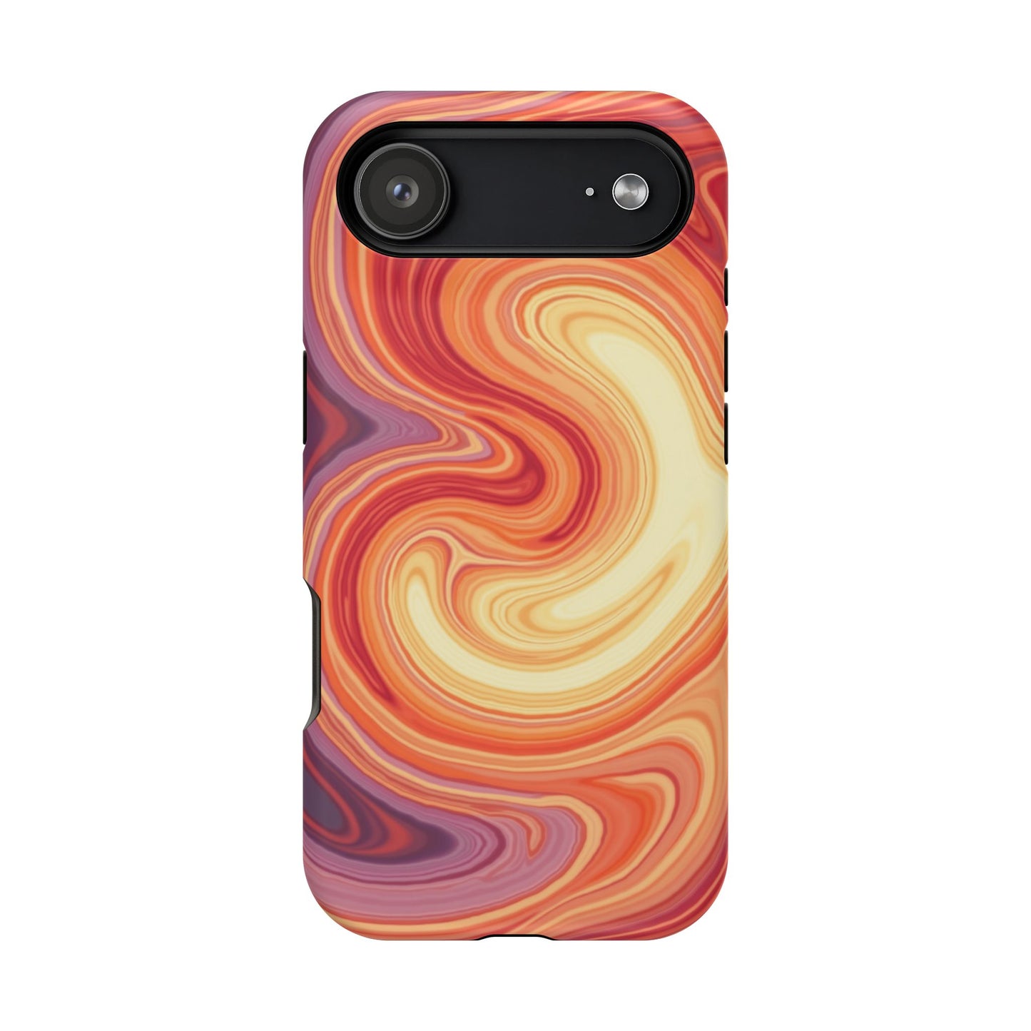 Sunset Phone Case - Orange Aesthetic iPhone Case, Warm Gift Idea, Trendy Swirl Design