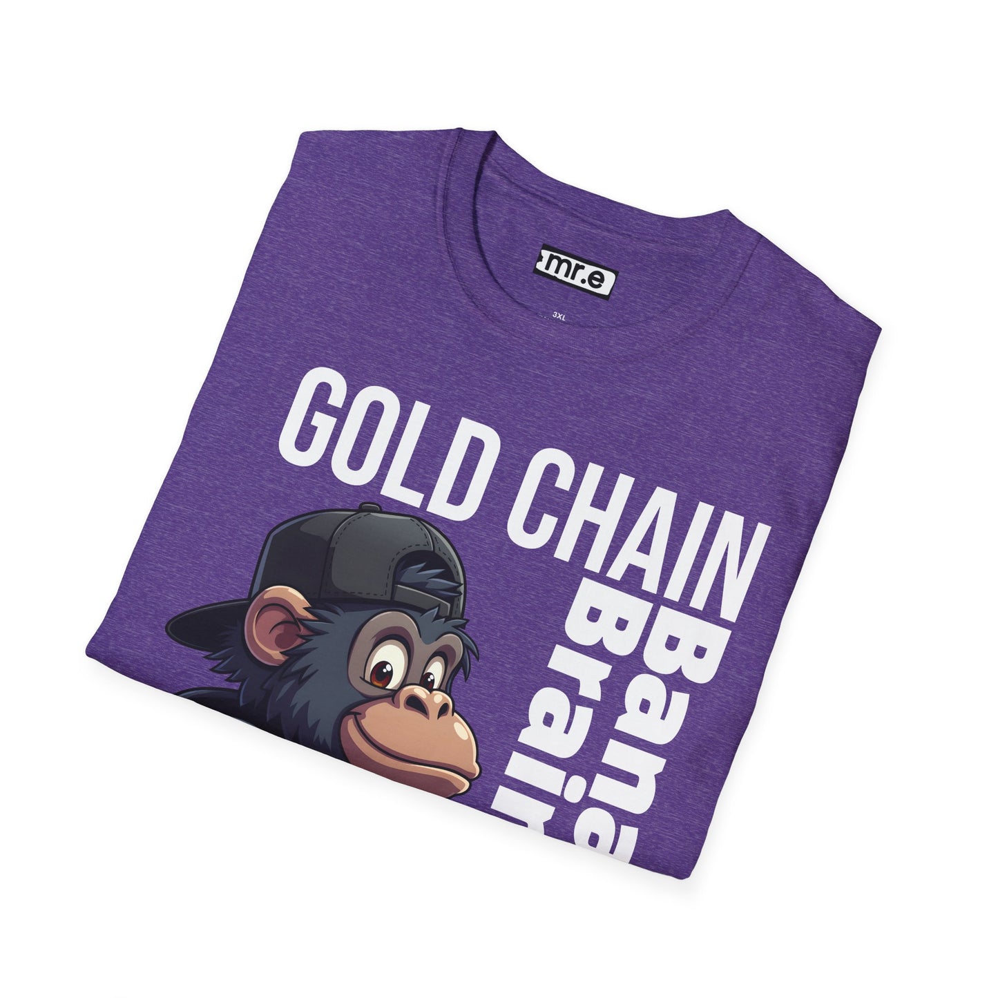 Gold Chain Banana Brain β Funny Hip-Hop Chimp T-Shirt